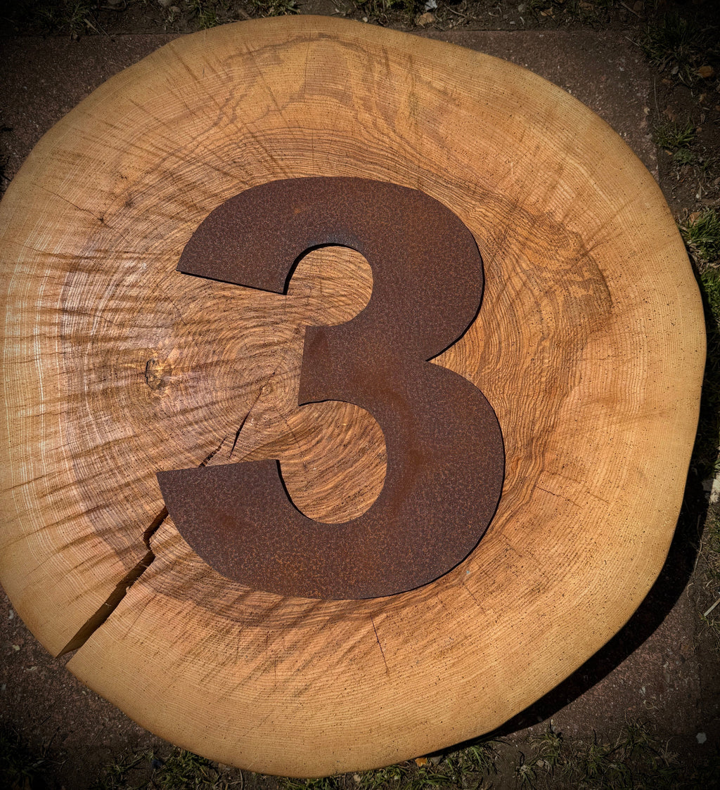 12 Inch Rusty Metal Letters A-Z 0-9