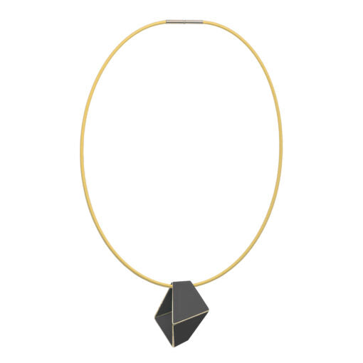 Folded Necklace from Lisa Kroeber Jewellery - Handcrafted Elegance in Brass & Sterling Silver by Lisa Kroeber Jewellery at www.brixbailey.com