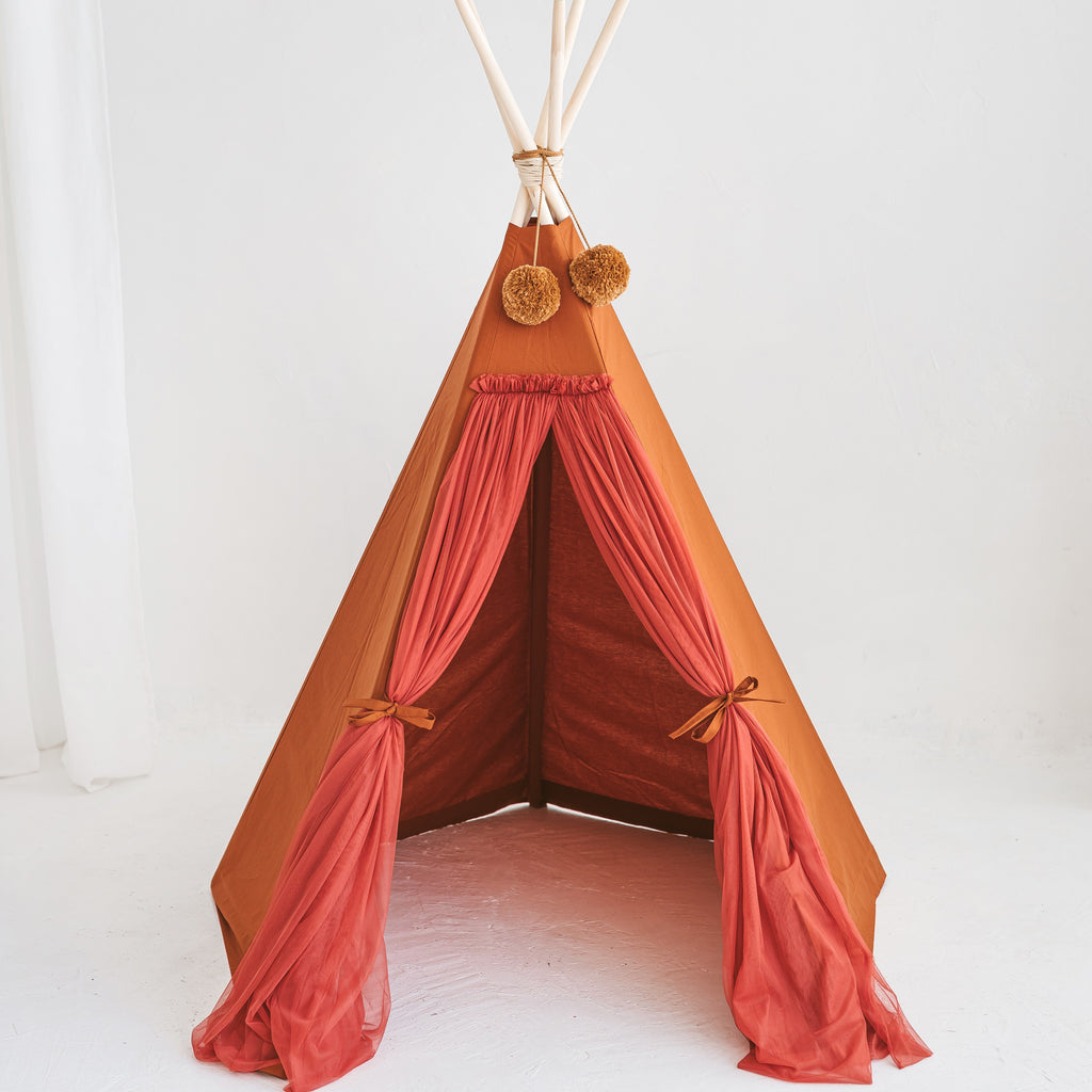 Fairy Kids Play Tent with Tulle in Rose