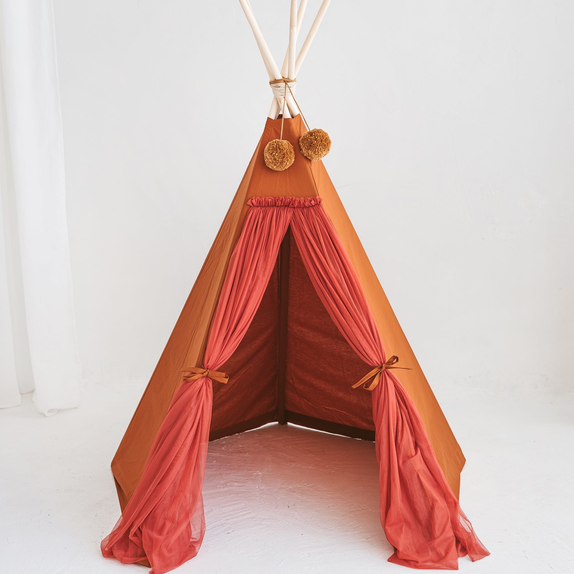 Fairy Kids Play Tent with Tulle in Ecru