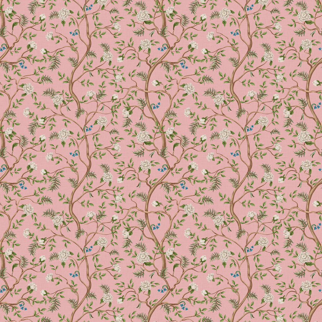 Asian Tree Wallpaper with Blue Birds