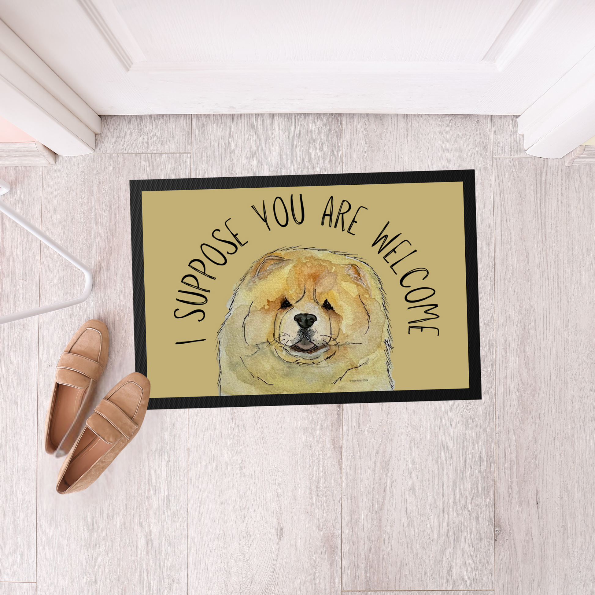 Fawn Chow Chow I Suppose You Are Welcome Doormat