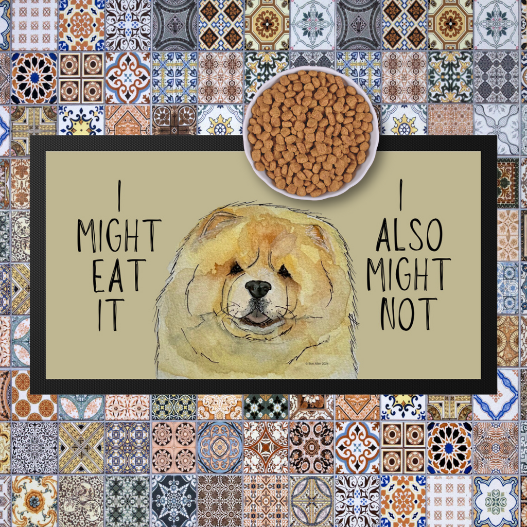 Fawn Chow Chow Pet Bowl Mat