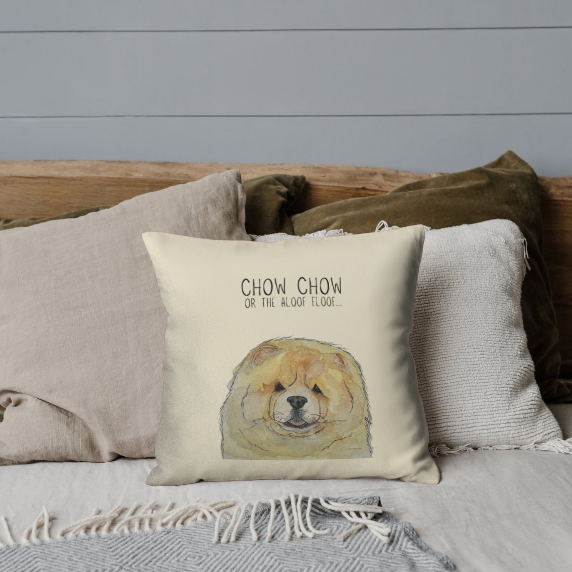 Fawn Chow Chow Cushion Cover