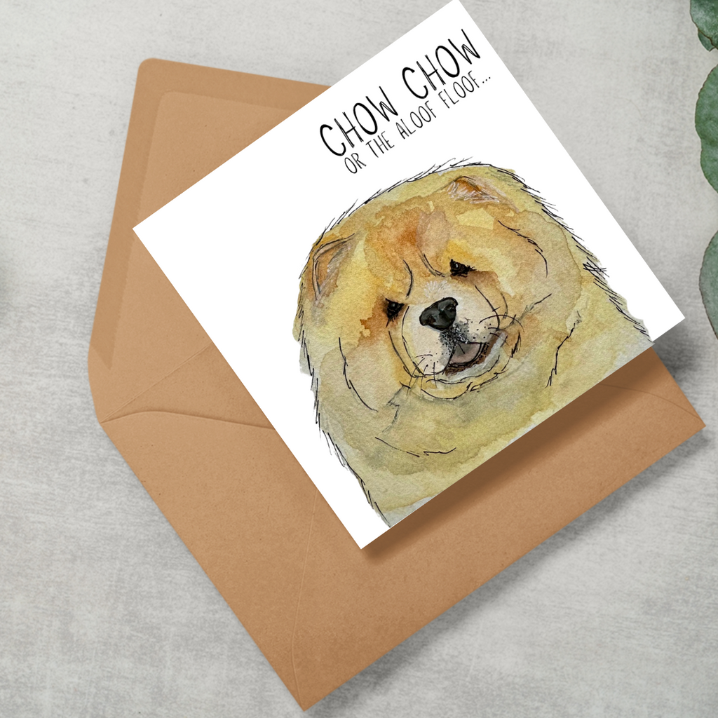 Send Some Floofy Love Fawn Chow Chow Aloof Floof Greeting Card