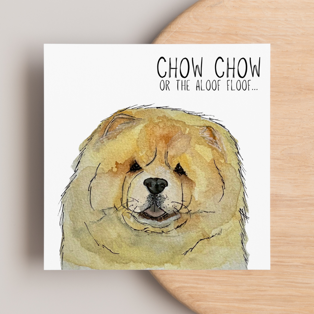 Send Some Floofy Love Fawn Chow Chow Aloof Floof Greeting Card
