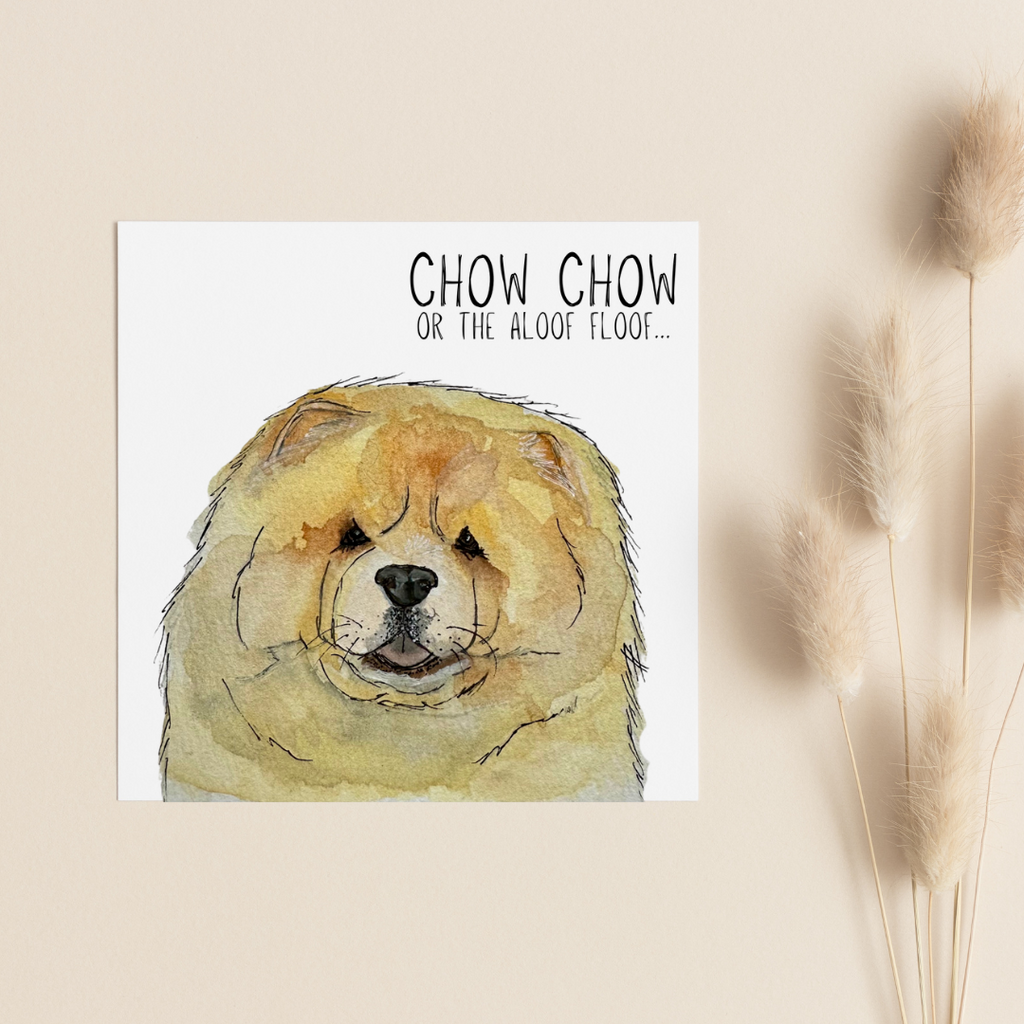 Send Some Floofy Love Fawn Chow Chow Aloof Floof Greeting Card