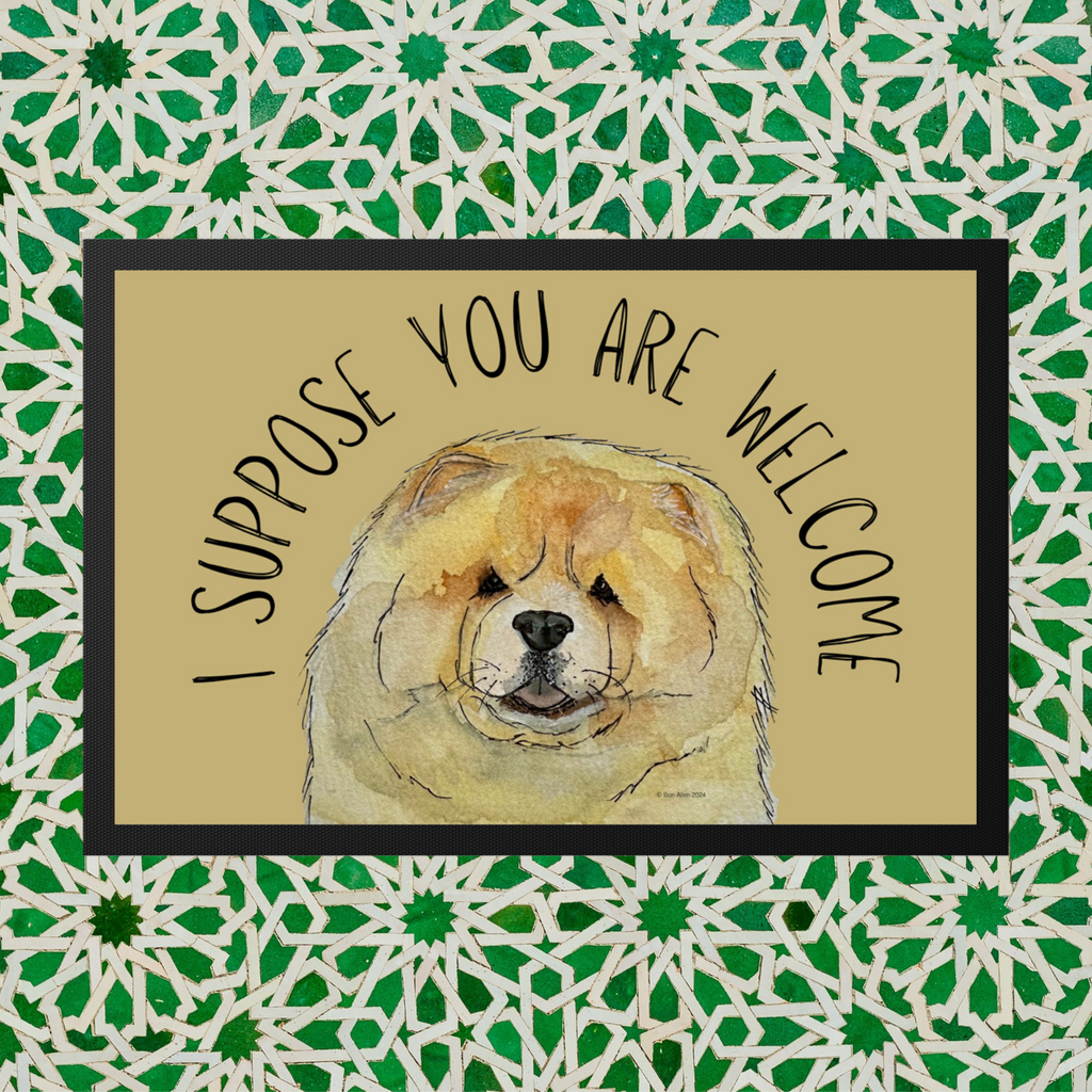 Fawn Chow Chow I Suppose You Are Welcome Doormat