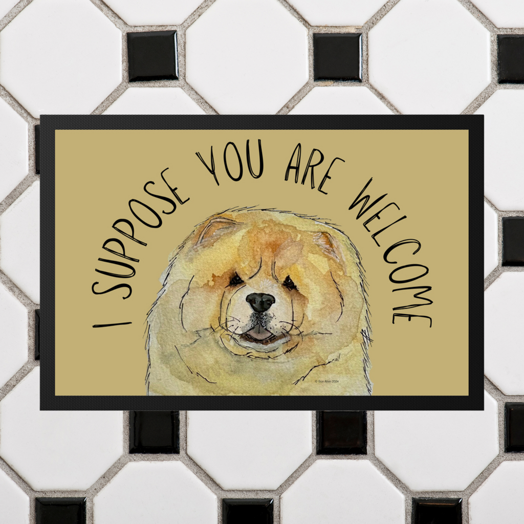 Fawn Chow Chow I Suppose You Are Welcome Doormat