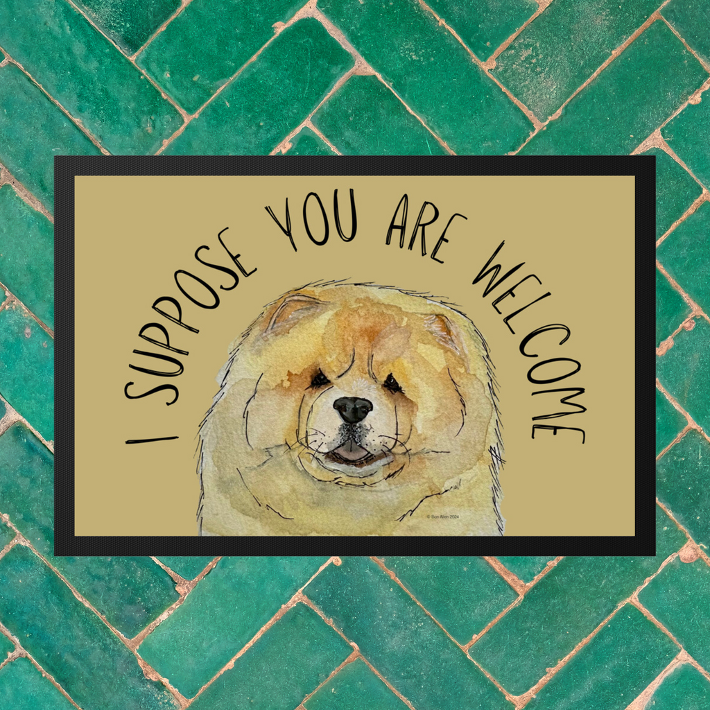 Fawn Chow Chow I Suppose You Are Welcome Doormat