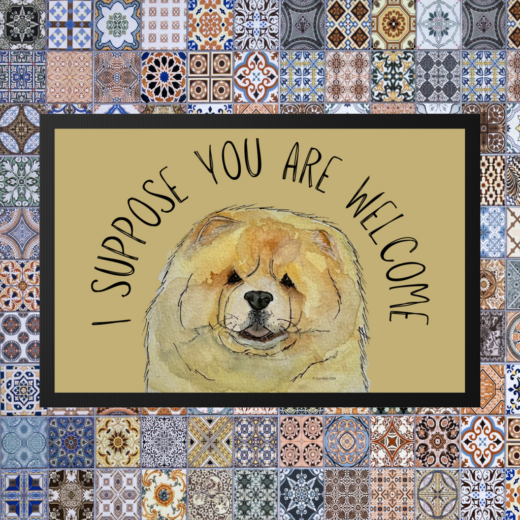 Fawn Chow Chow I Suppose You Are Welcome Doormat