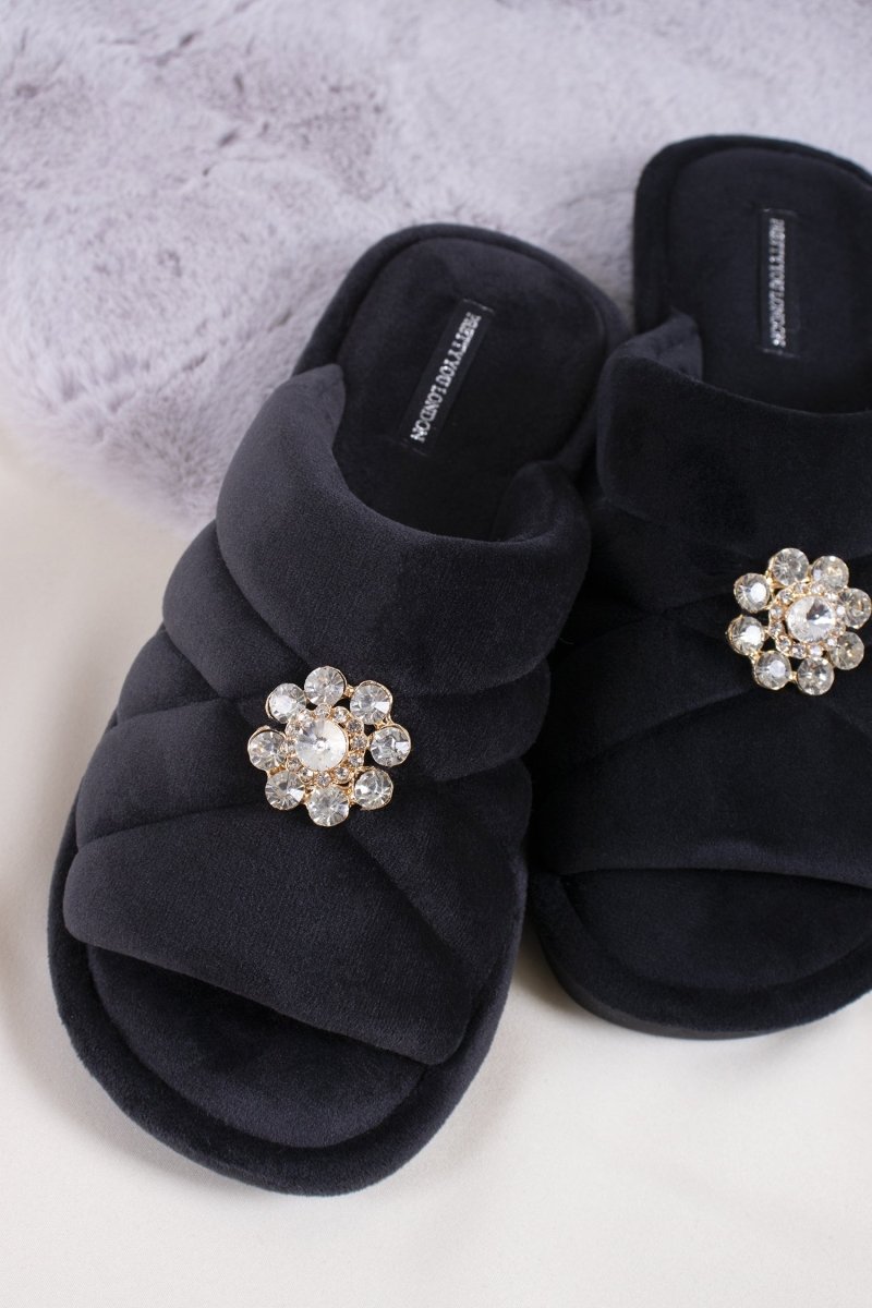 Faye Slippers in Raven