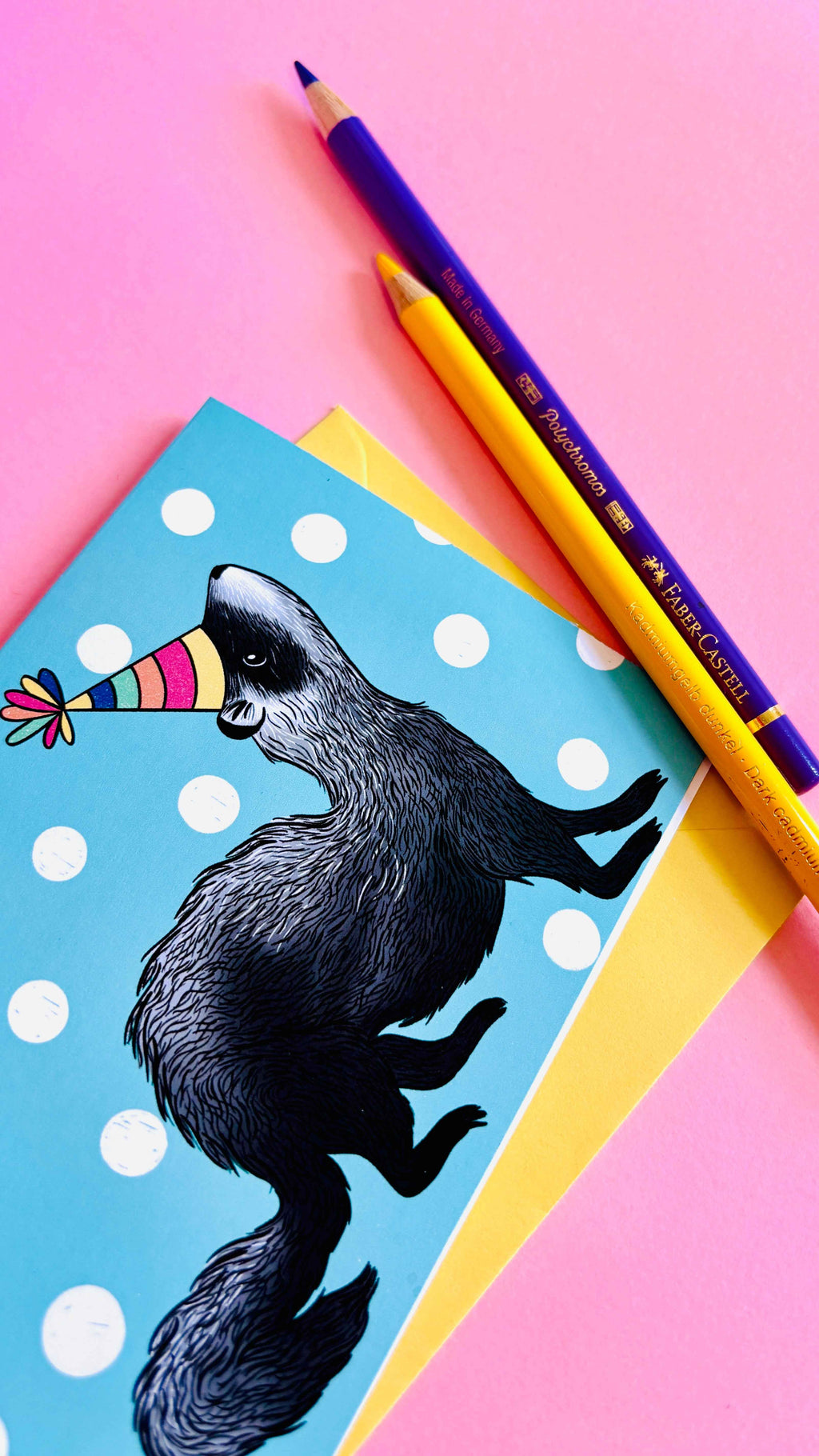 Handmade Ferret Birthday and Celebration Greeting Card