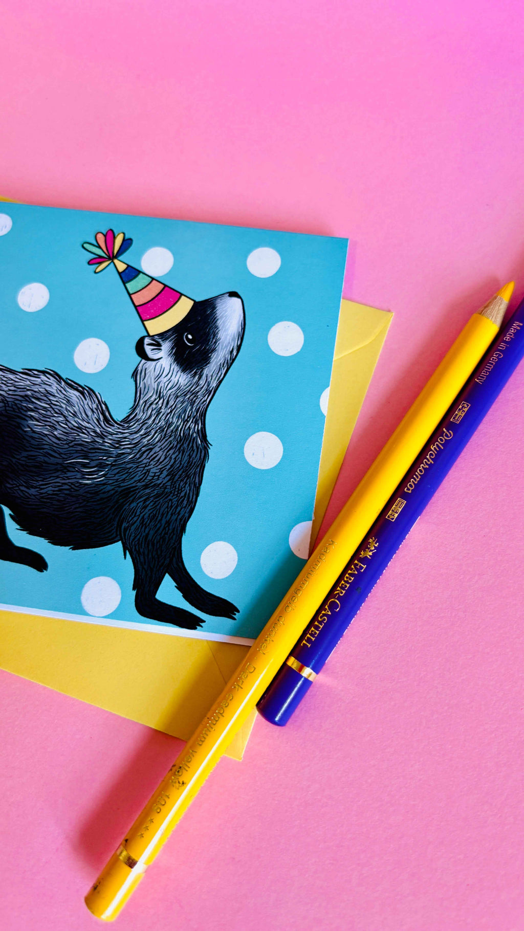 Handmade Ferret Birthday and Celebration Greeting Card