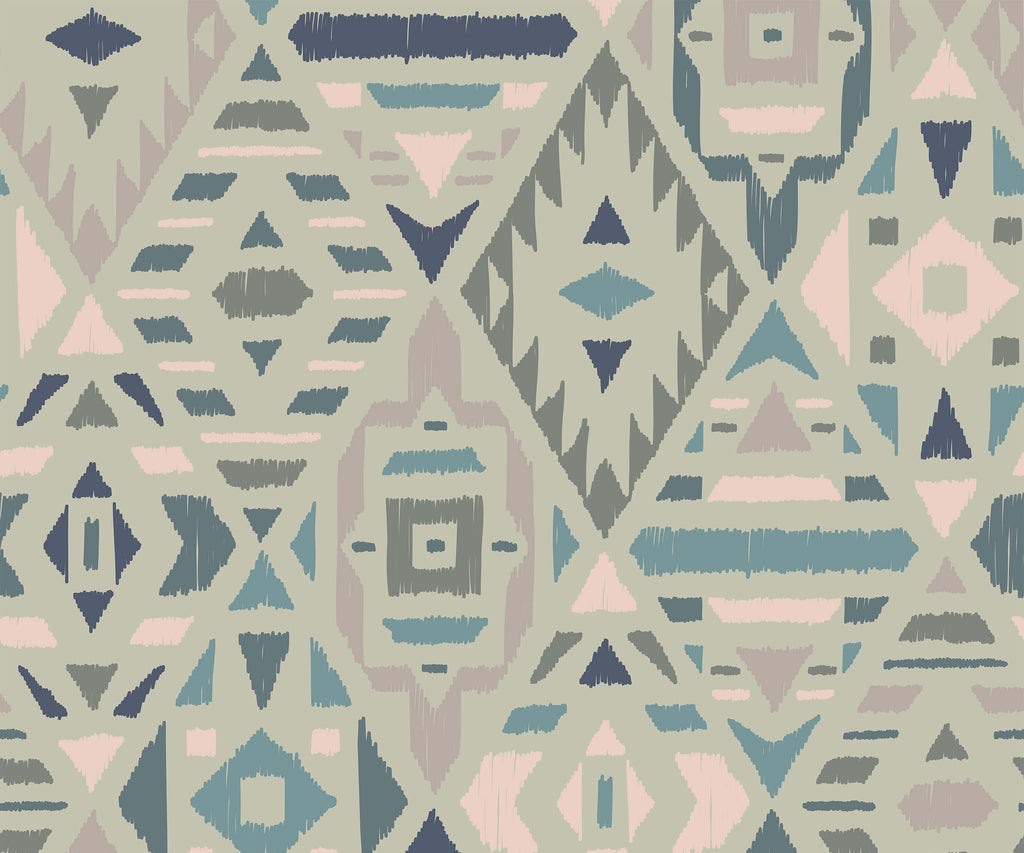 Geometric Fleece Wallpaper in Vibrant Colours