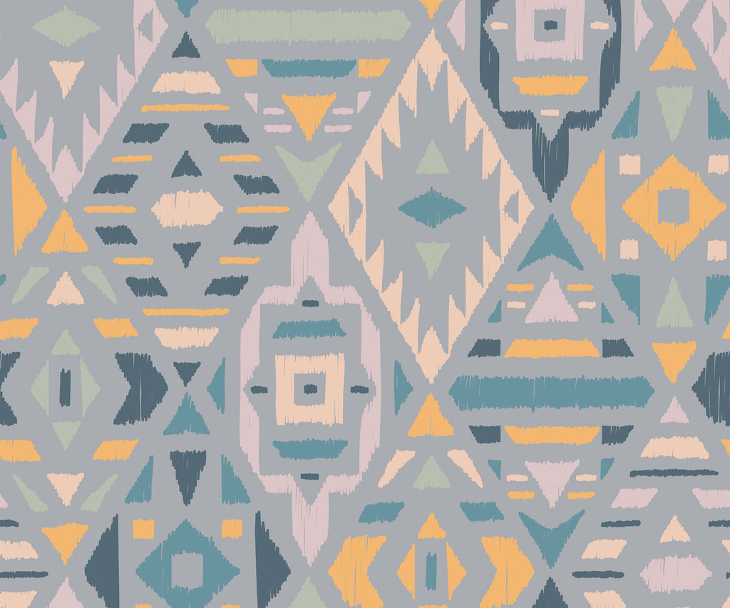 Geometric Fleece Wallpaper in Vibrant Colours