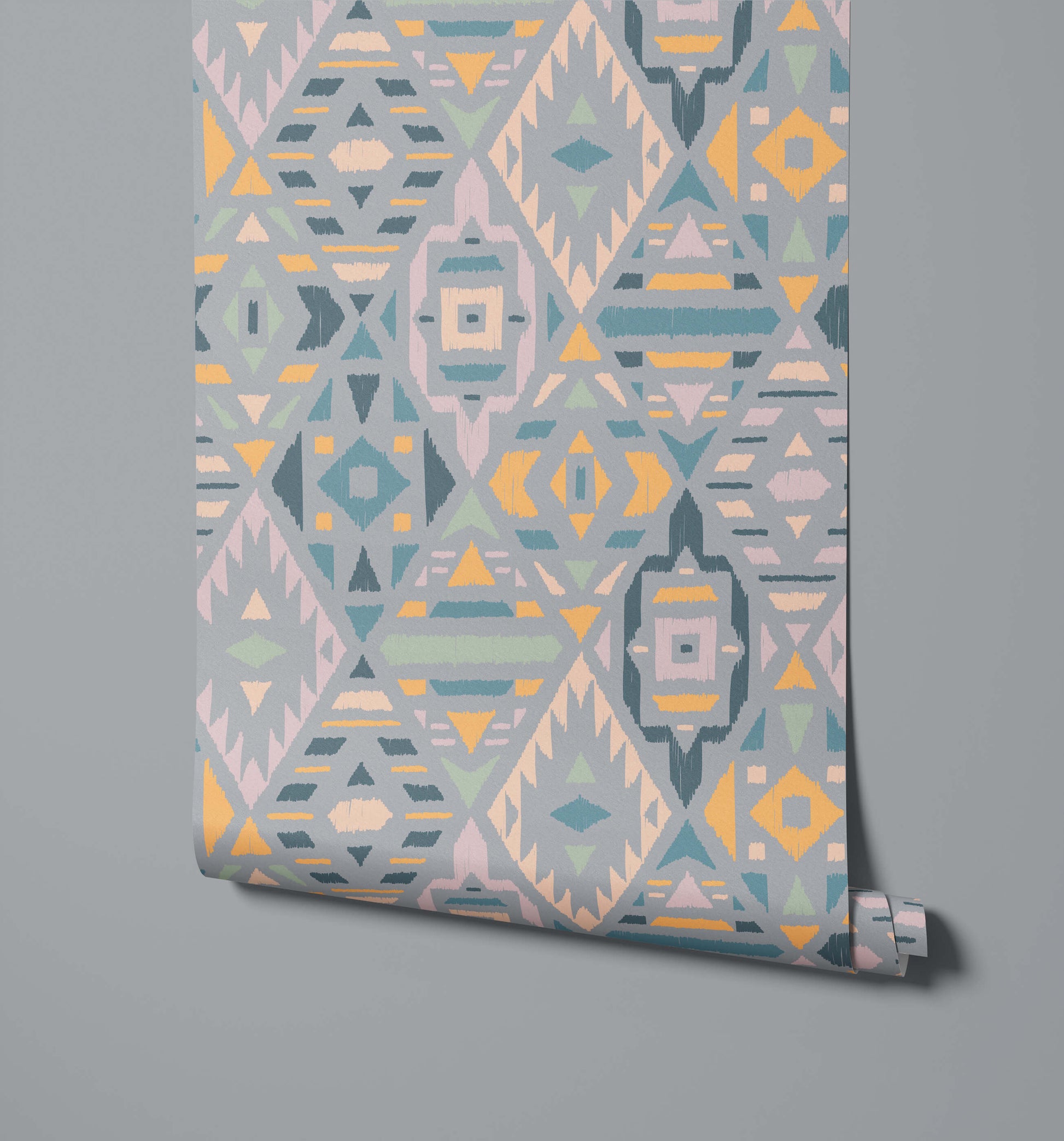 Geometric Fleece Wallpaper in Vibrant Colours