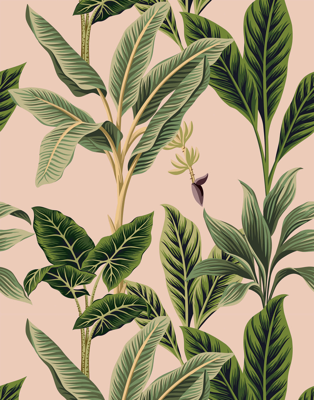 Flora Vintage Tropical Wallpaper