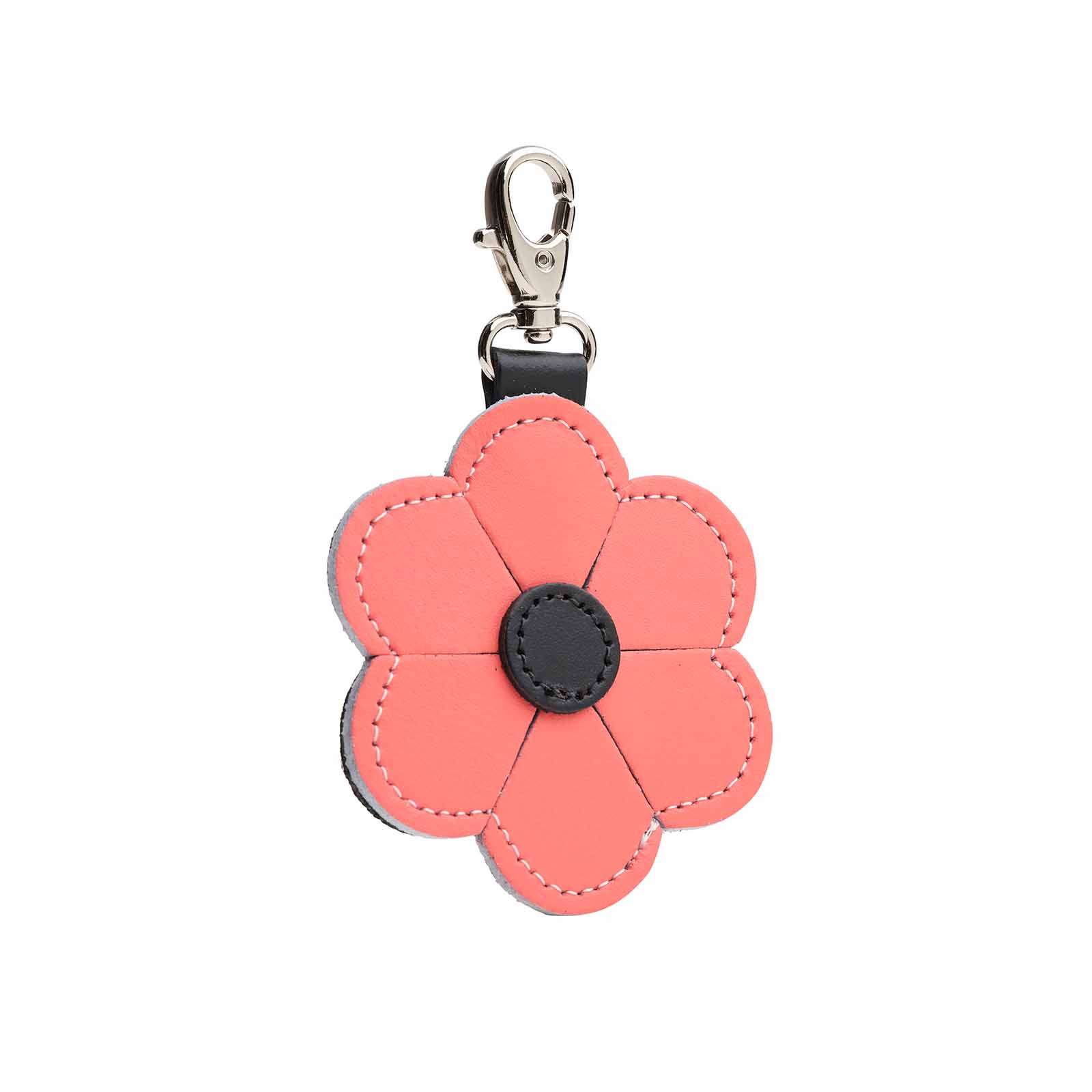 Flower Bag Charm in Coral