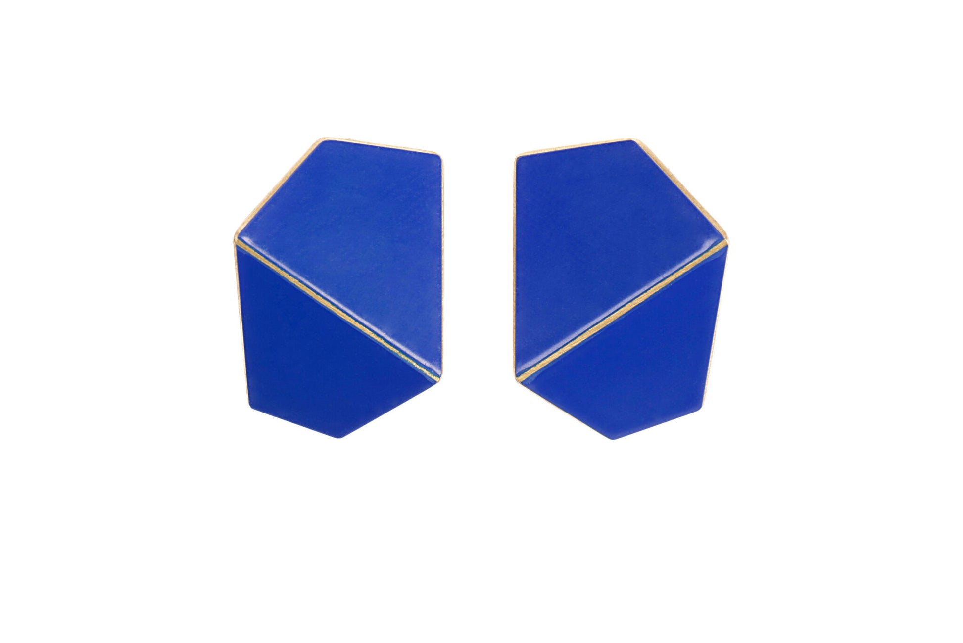 Light & Durable Folded Wide Earrings - Handcrafted in Estonia by Lisa Kroeber Jewellery at www.brixbailey.com