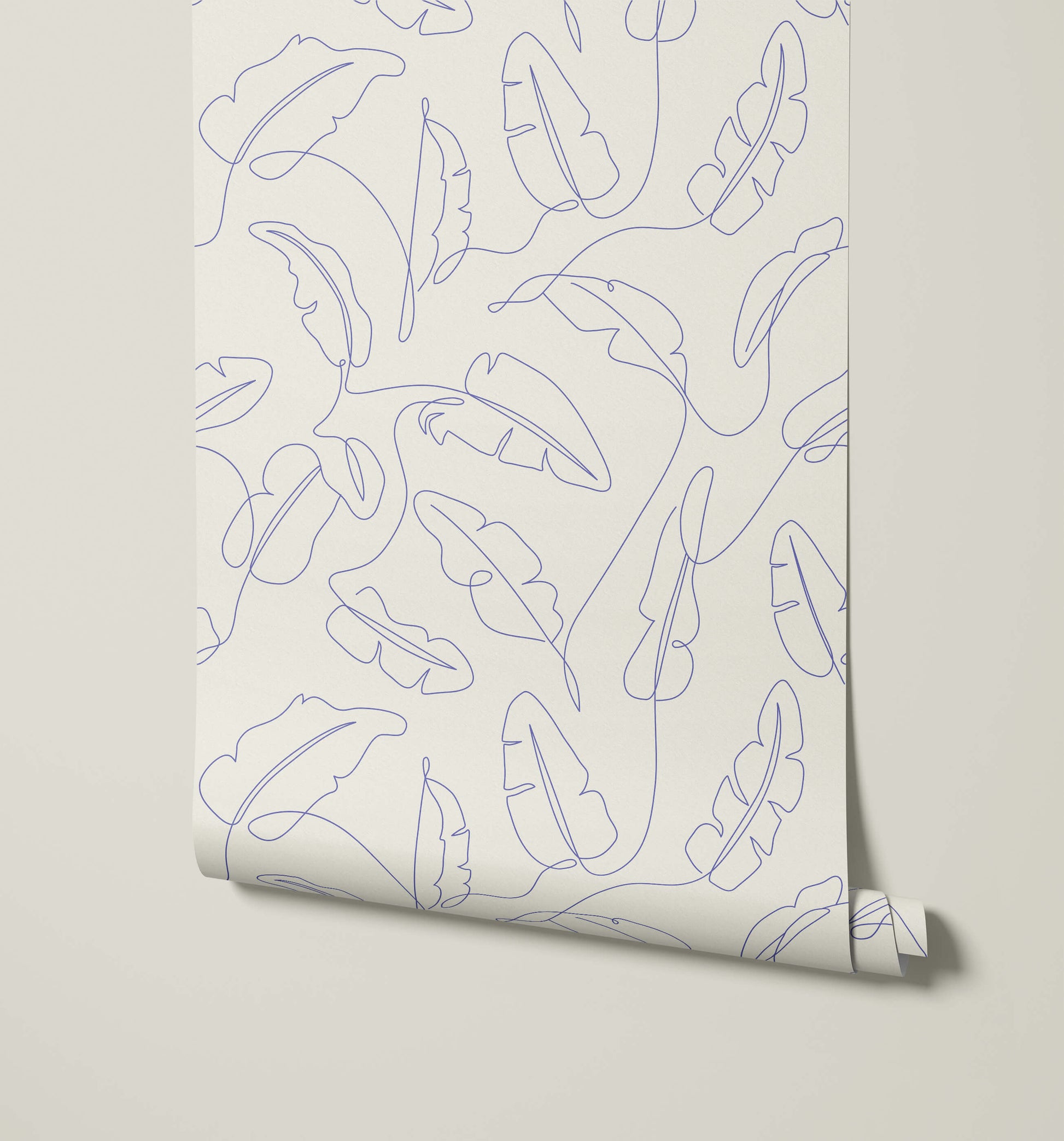 Freya Minimalist Tropical Leaf Wallpaper