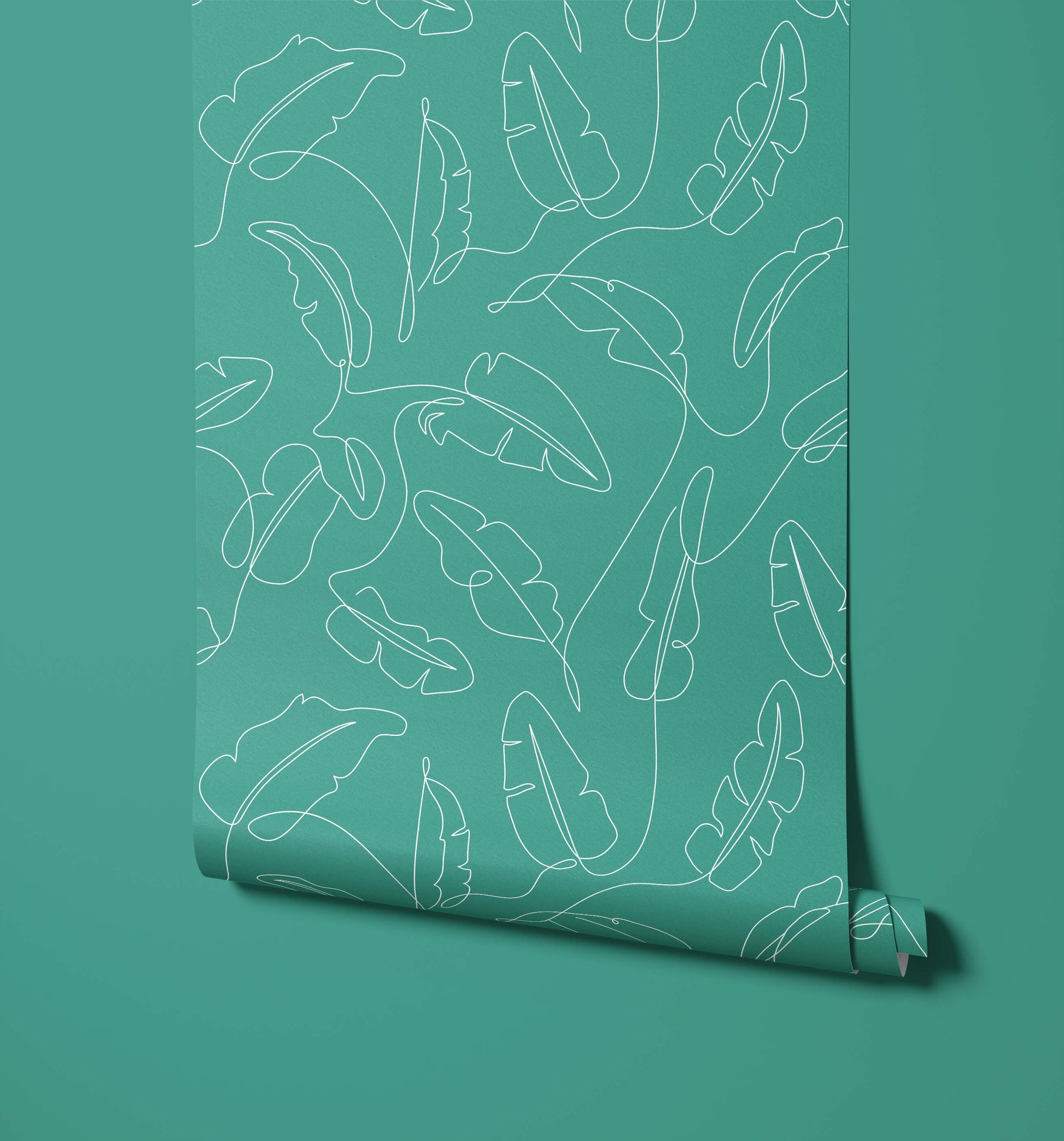 Freya Minimalist Tropical Leaf Wallpaper