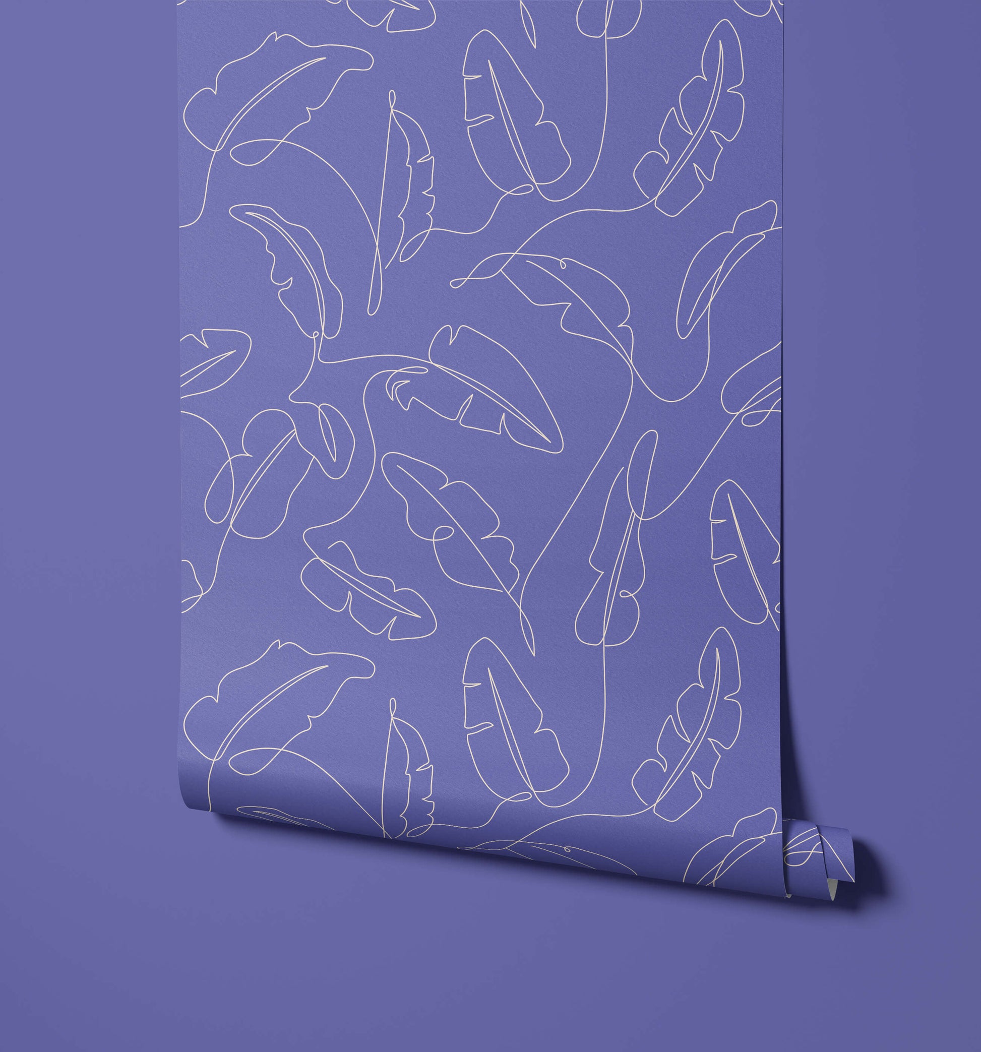Freya Minimalist Tropical Leaf Wallpaper