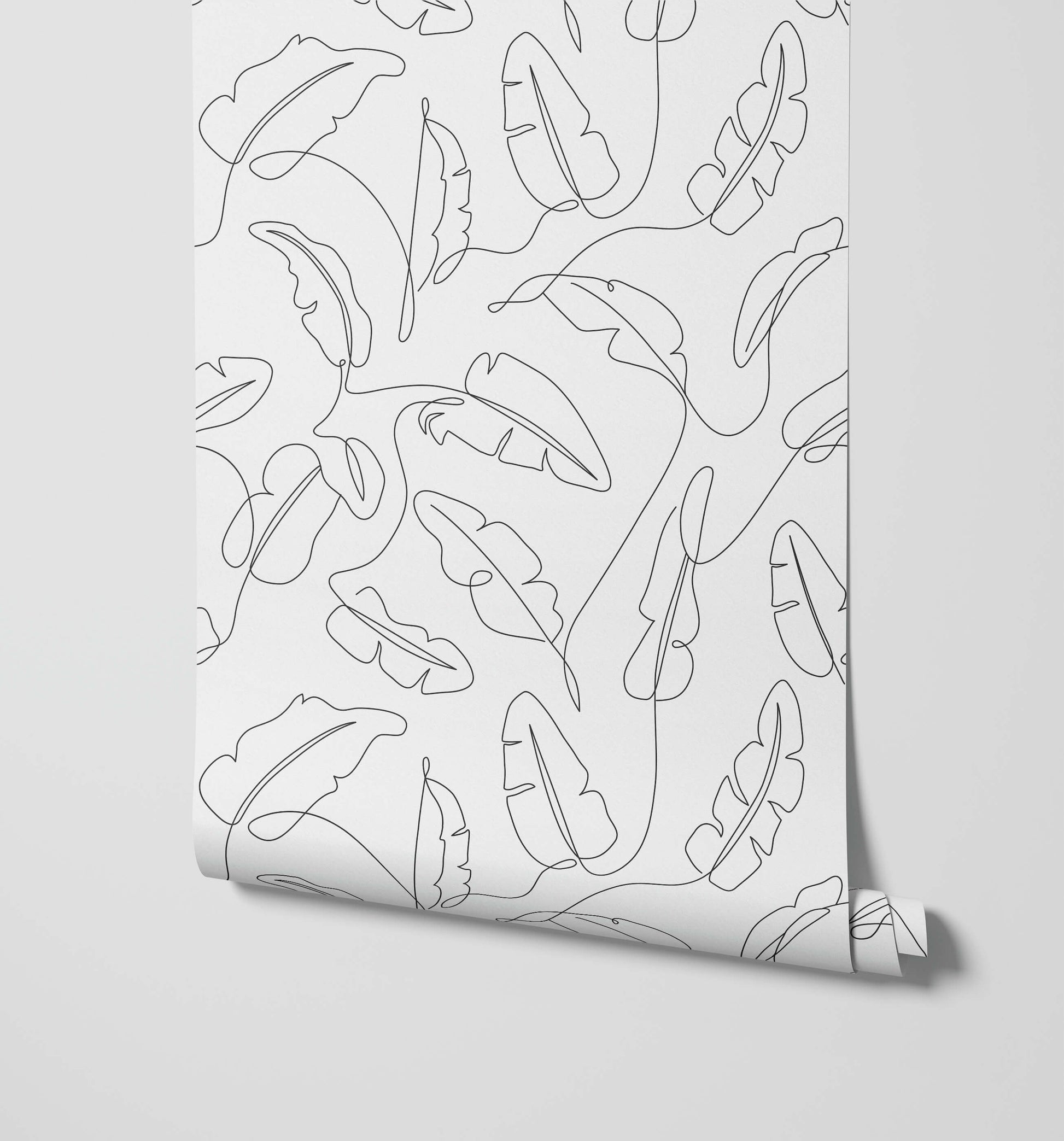 Freya Minimalist Tropical Leaf Wallpaper