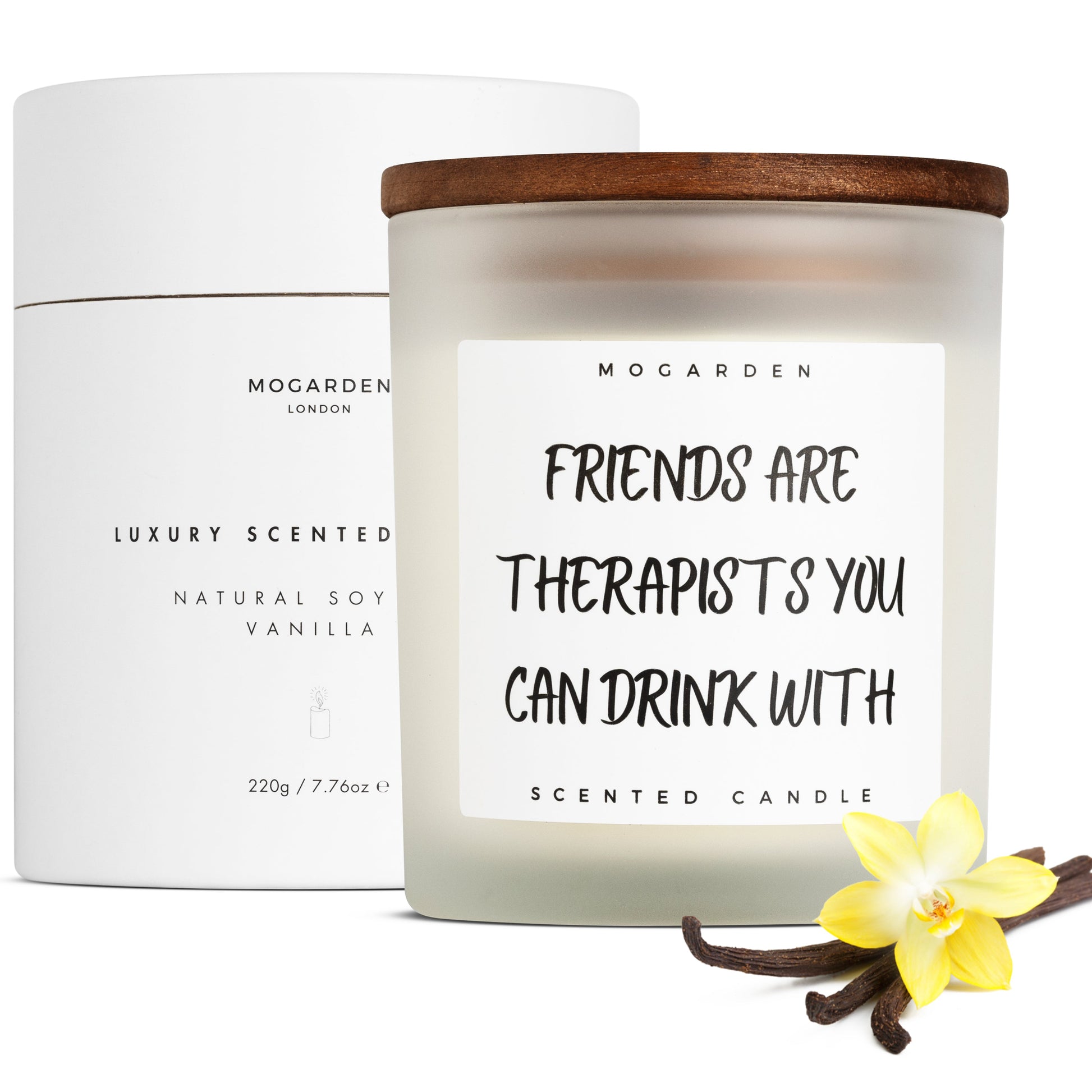 Vanilla Amber Soy Candle for Friendship Gifts 220g