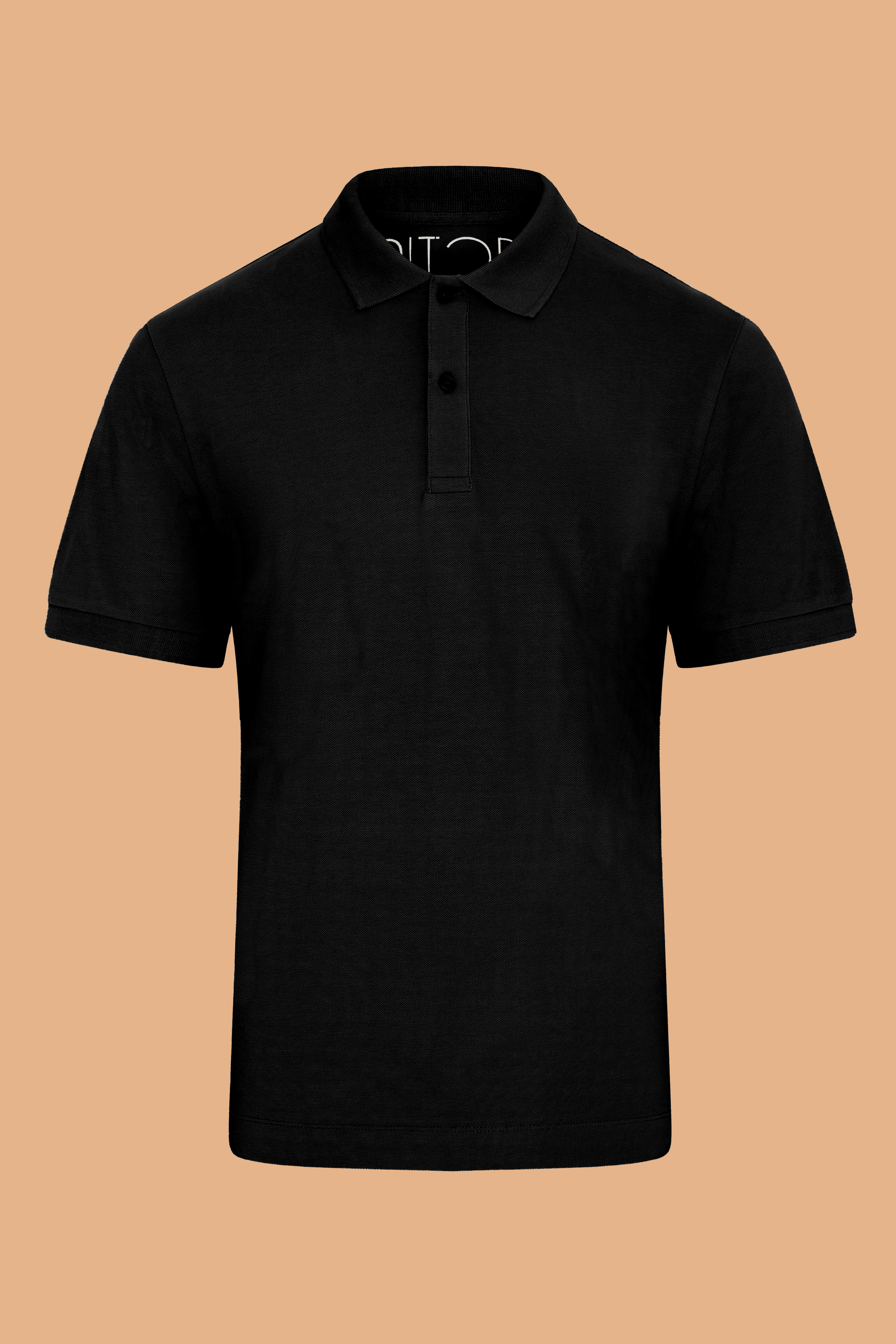 Black Organic Cotton Polo Shirt