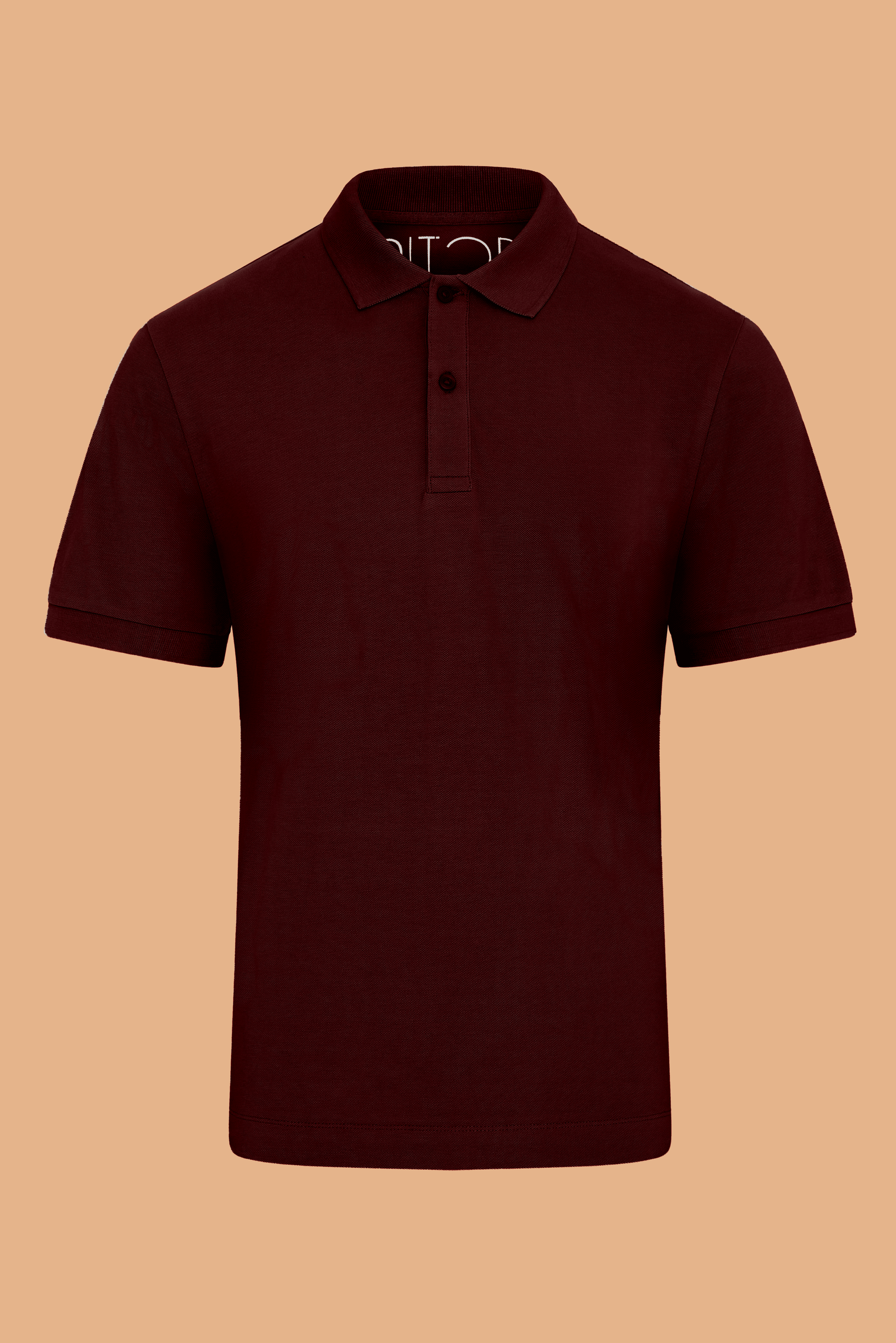 Burgundy Organic Cotton Polo Shirt