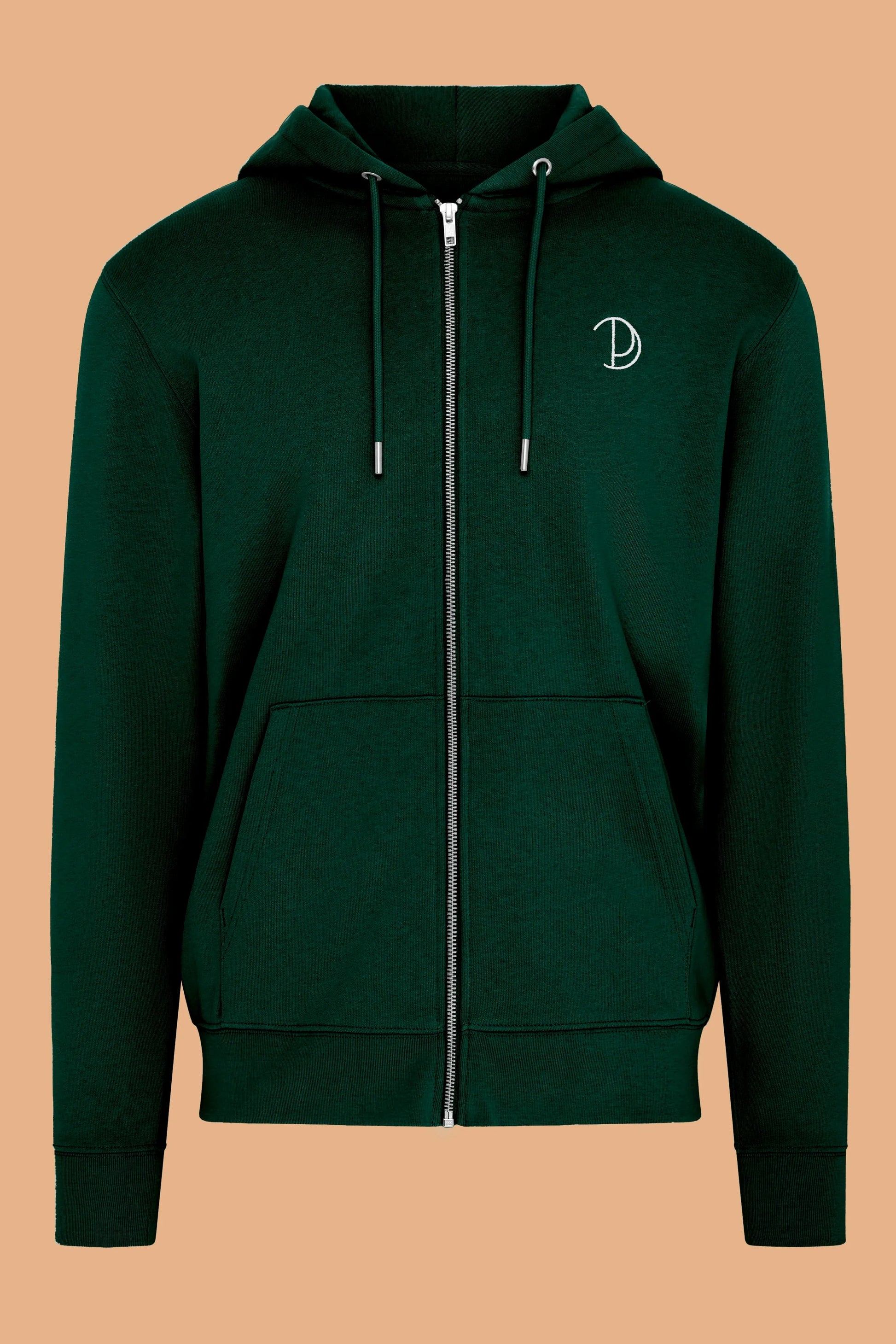 Forest Green Zip Up Hoodie