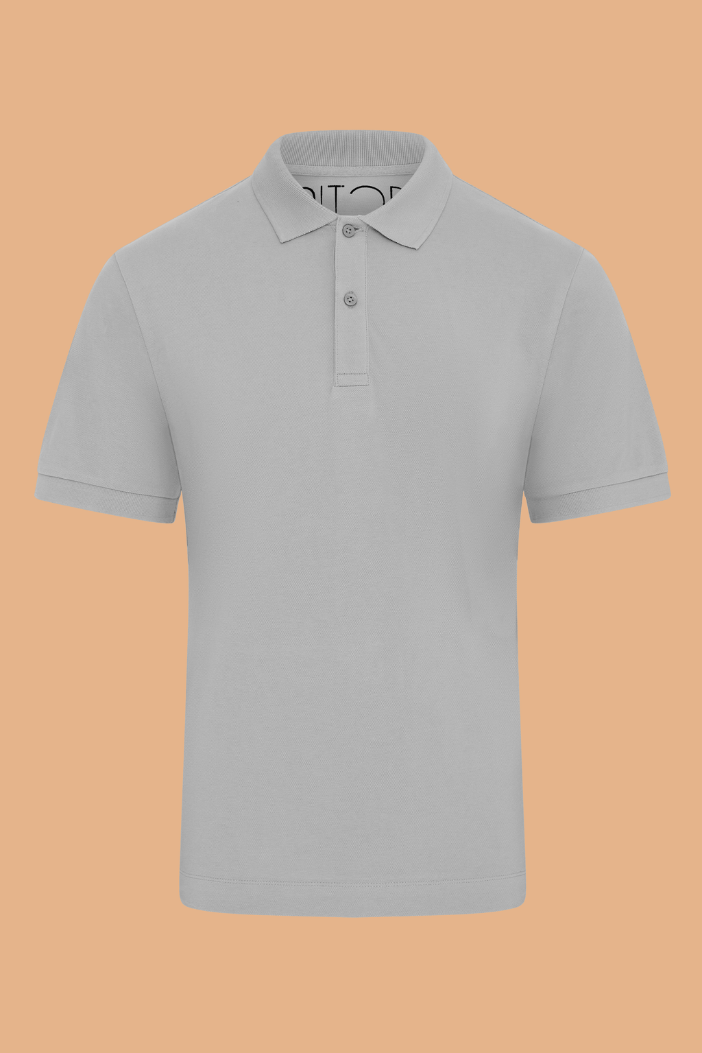 Grey Organic Cotton Polo Shirt