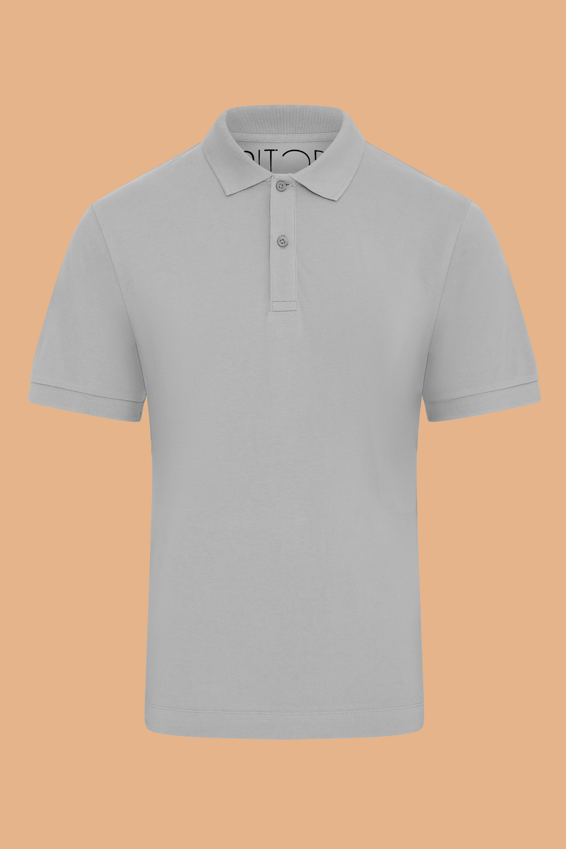 Grey Organic Cotton Polo Shirt
