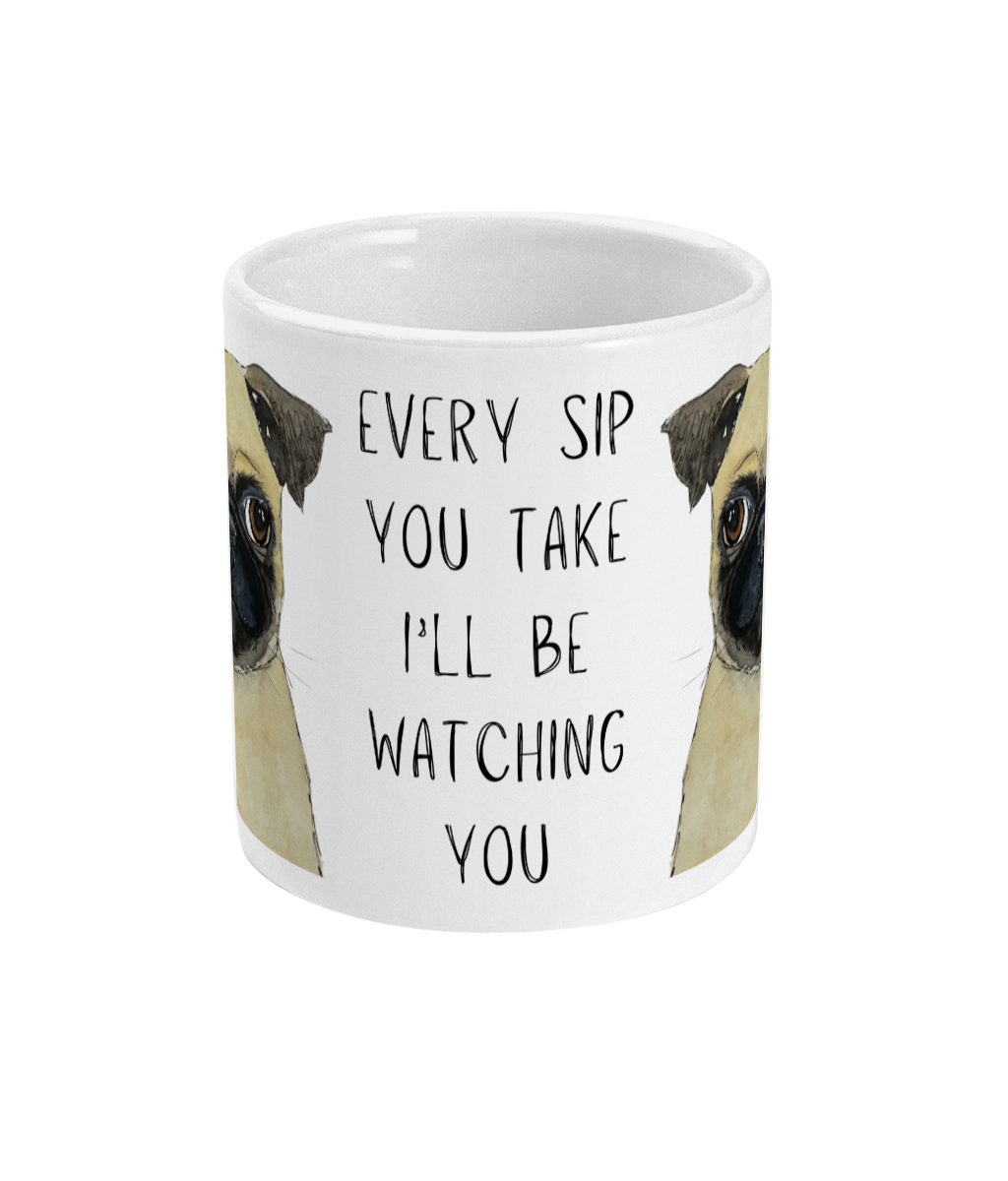 Pug Ceramic Coffee Mug for Dog Lovers