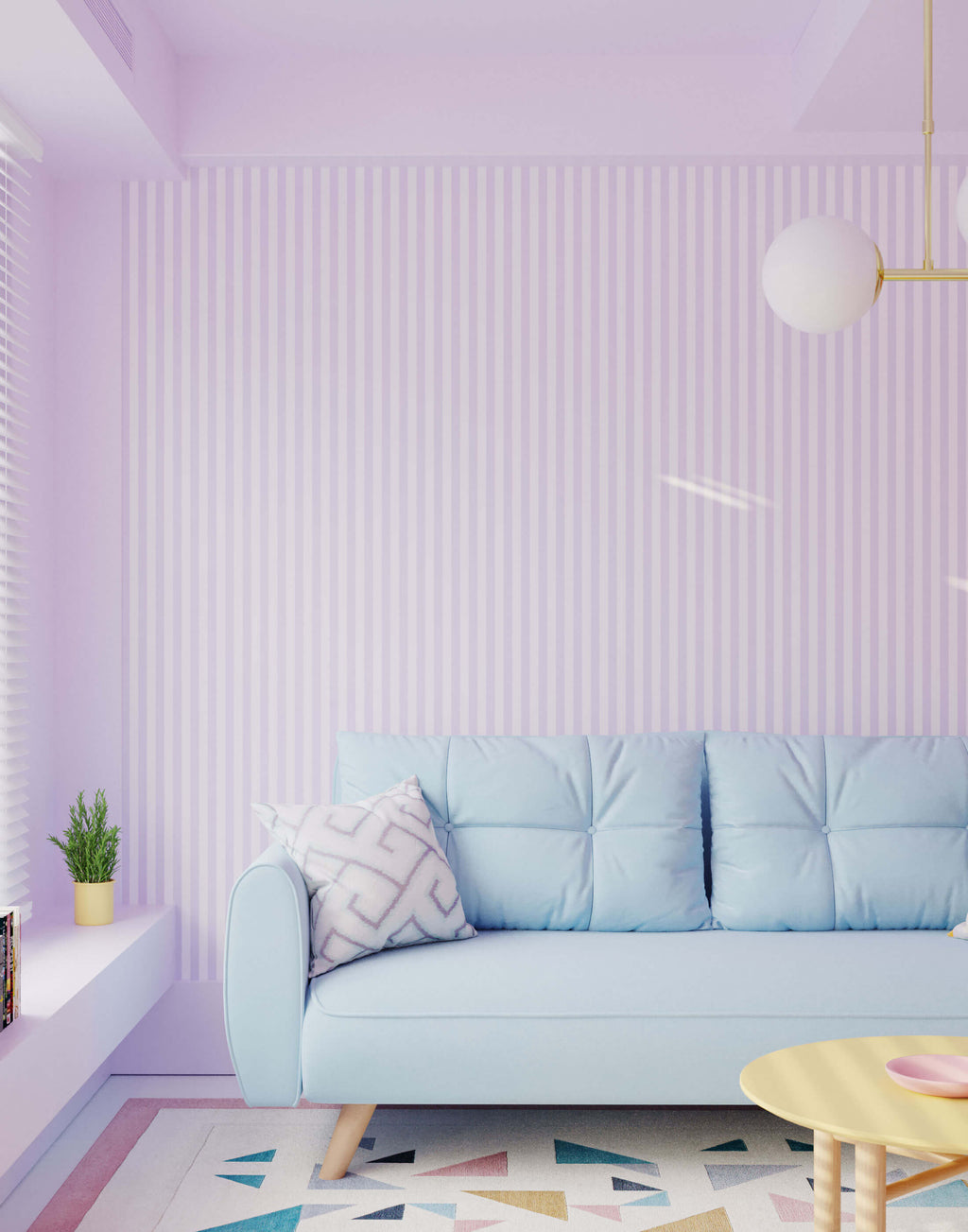 Froyo Pastel Striped Wallpaper