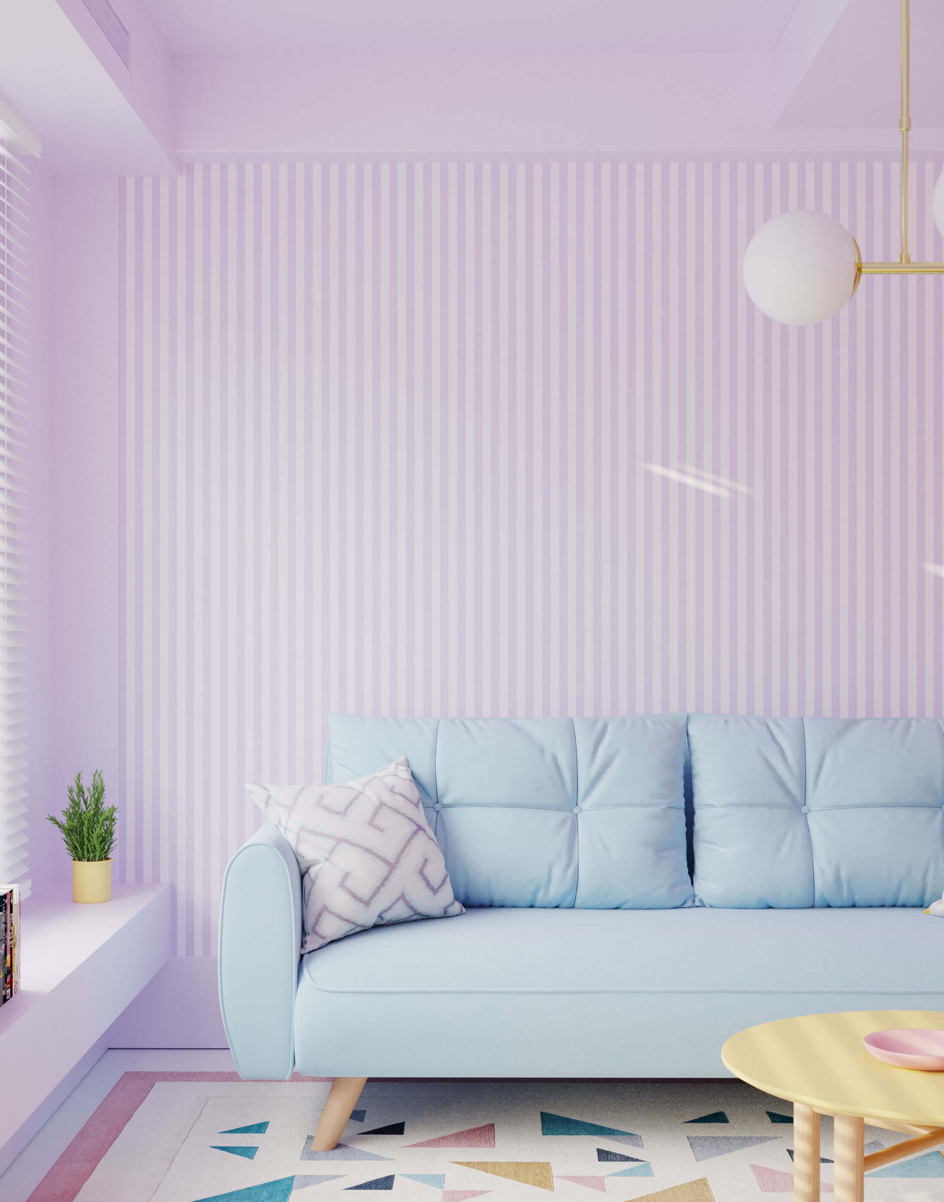 Froyo Pastel Striped Wallpaper