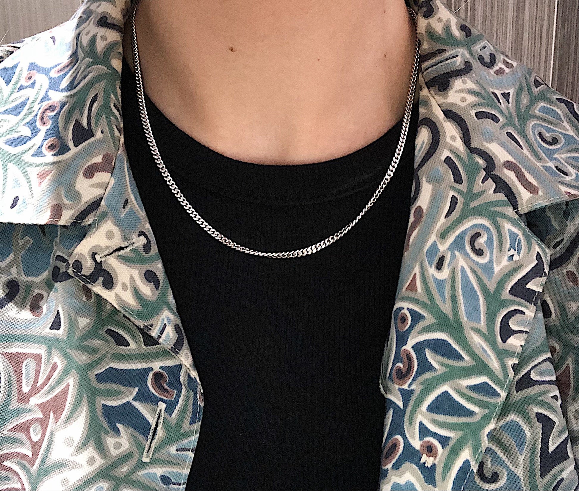 Cuban Curb Chain Necklace in Sterling Silver