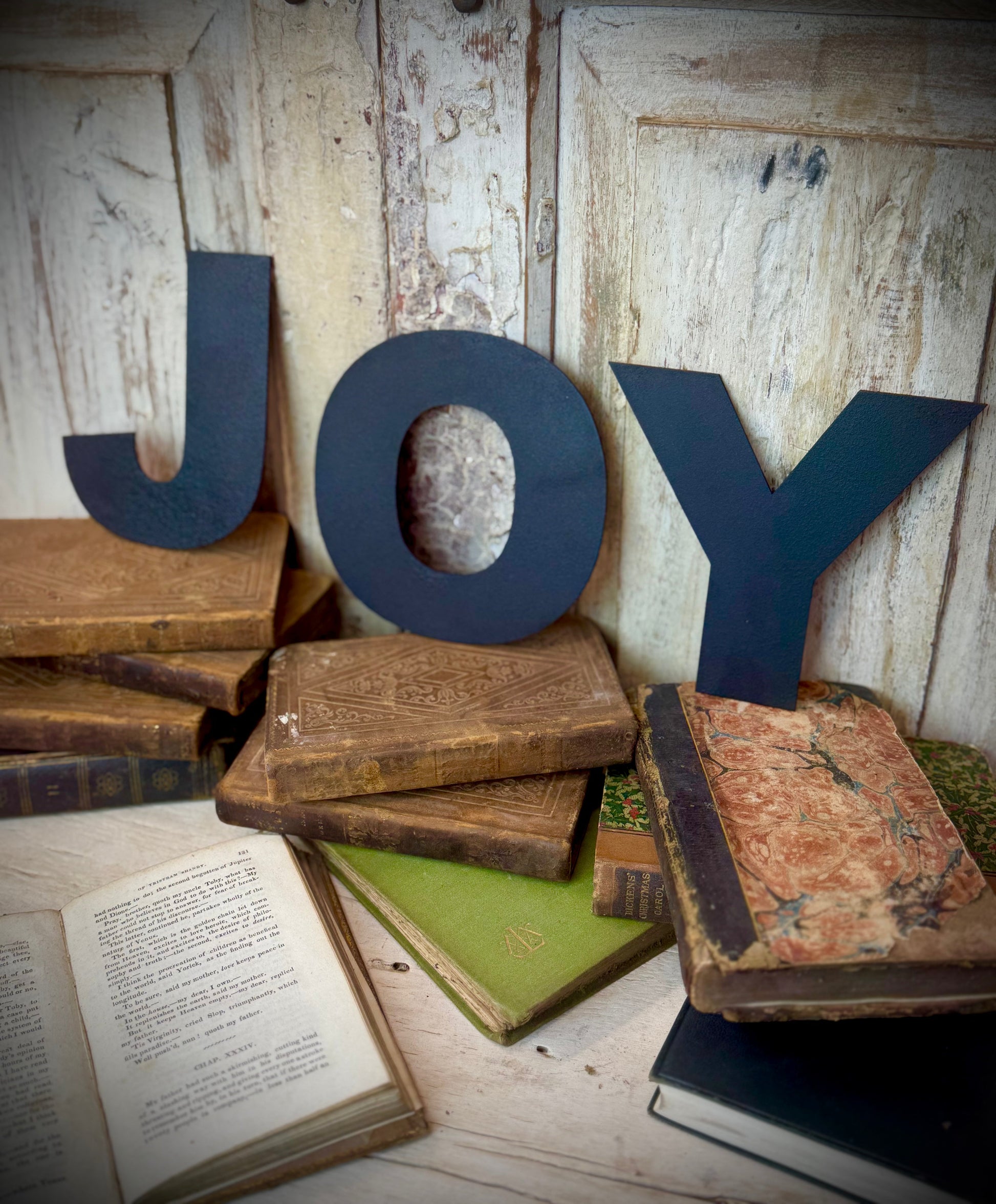 Black Metal Letters 12 inch and 5 inch Rustic Industrial Wall Decor