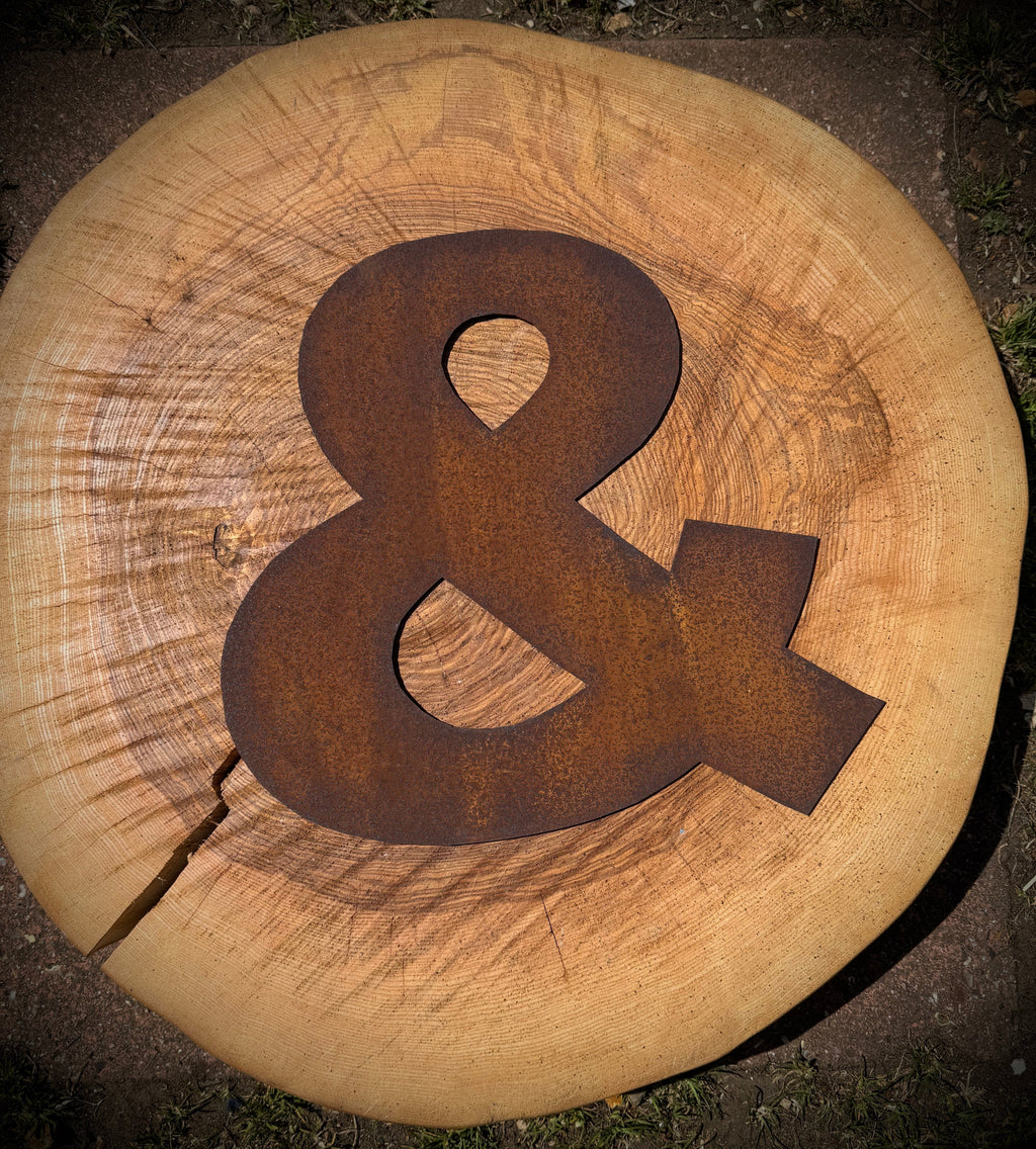 5 inch Fat Font Rusty Metal Letters A-Z 0-9