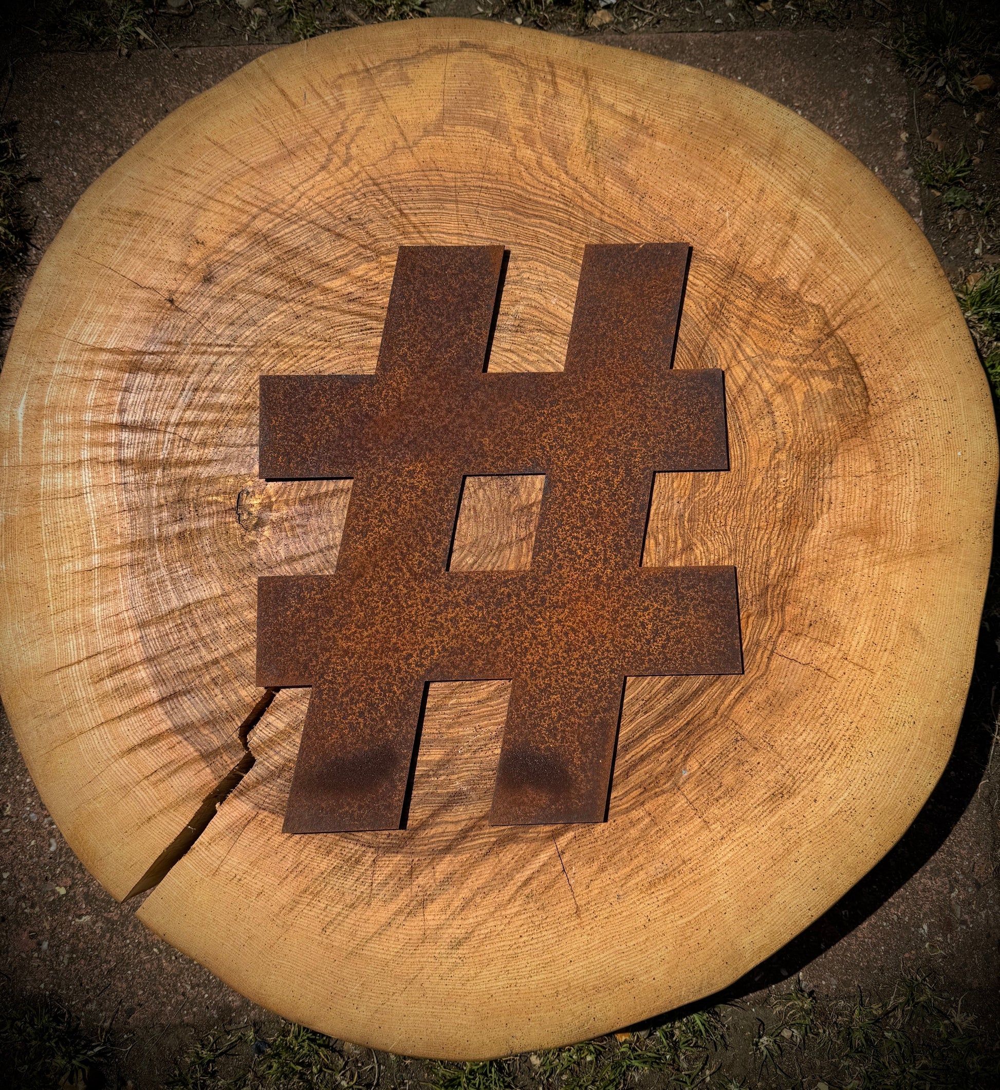 5 inch Fat Font Rusty Metal Letters A-Z 0-9