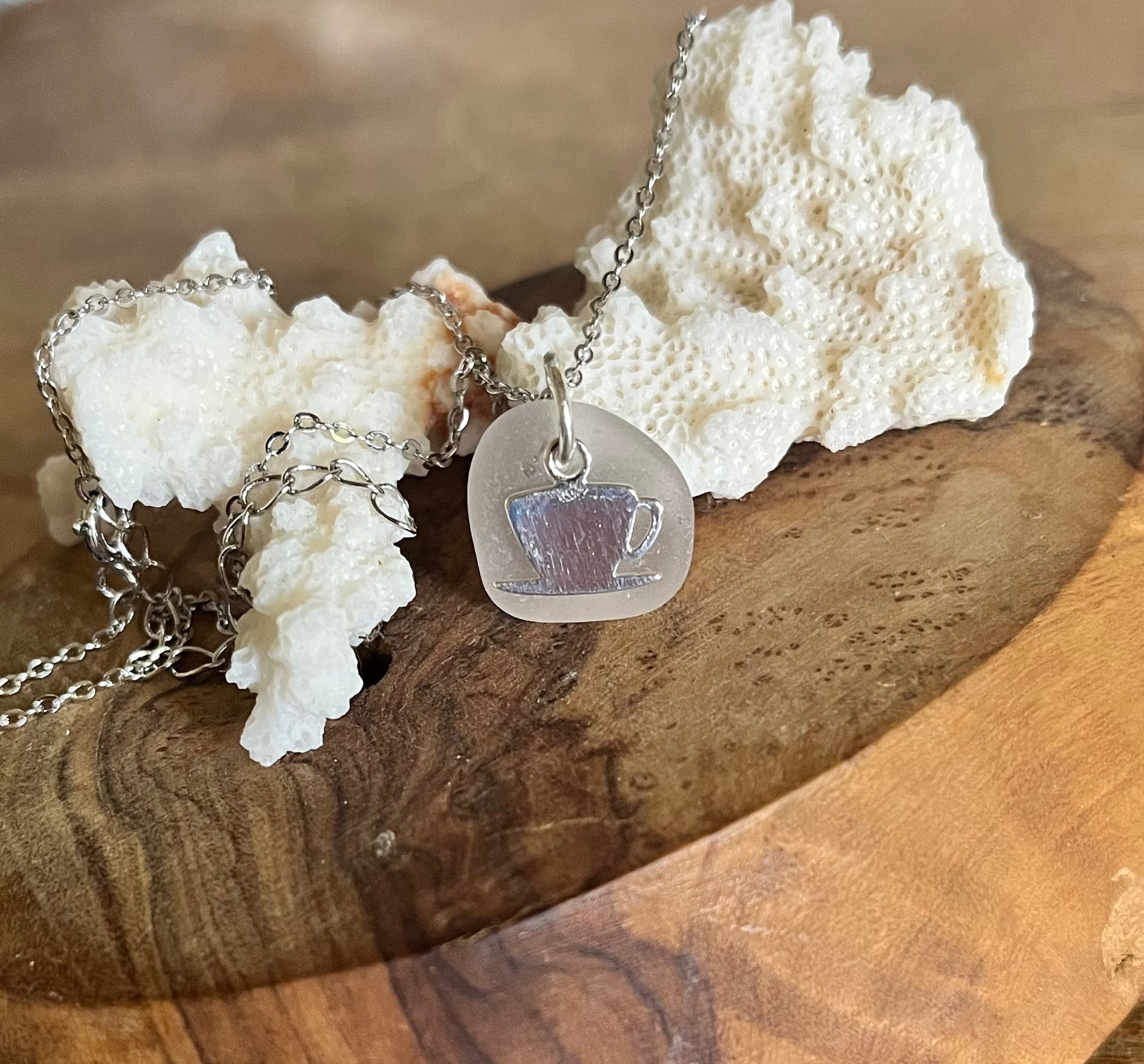 Scottish Sea Glass Sterling Silver Pendant Necklace