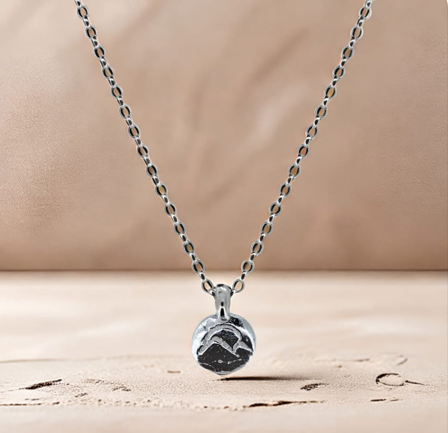 Mountains Talisman Charm Necklace in Sterling Silver