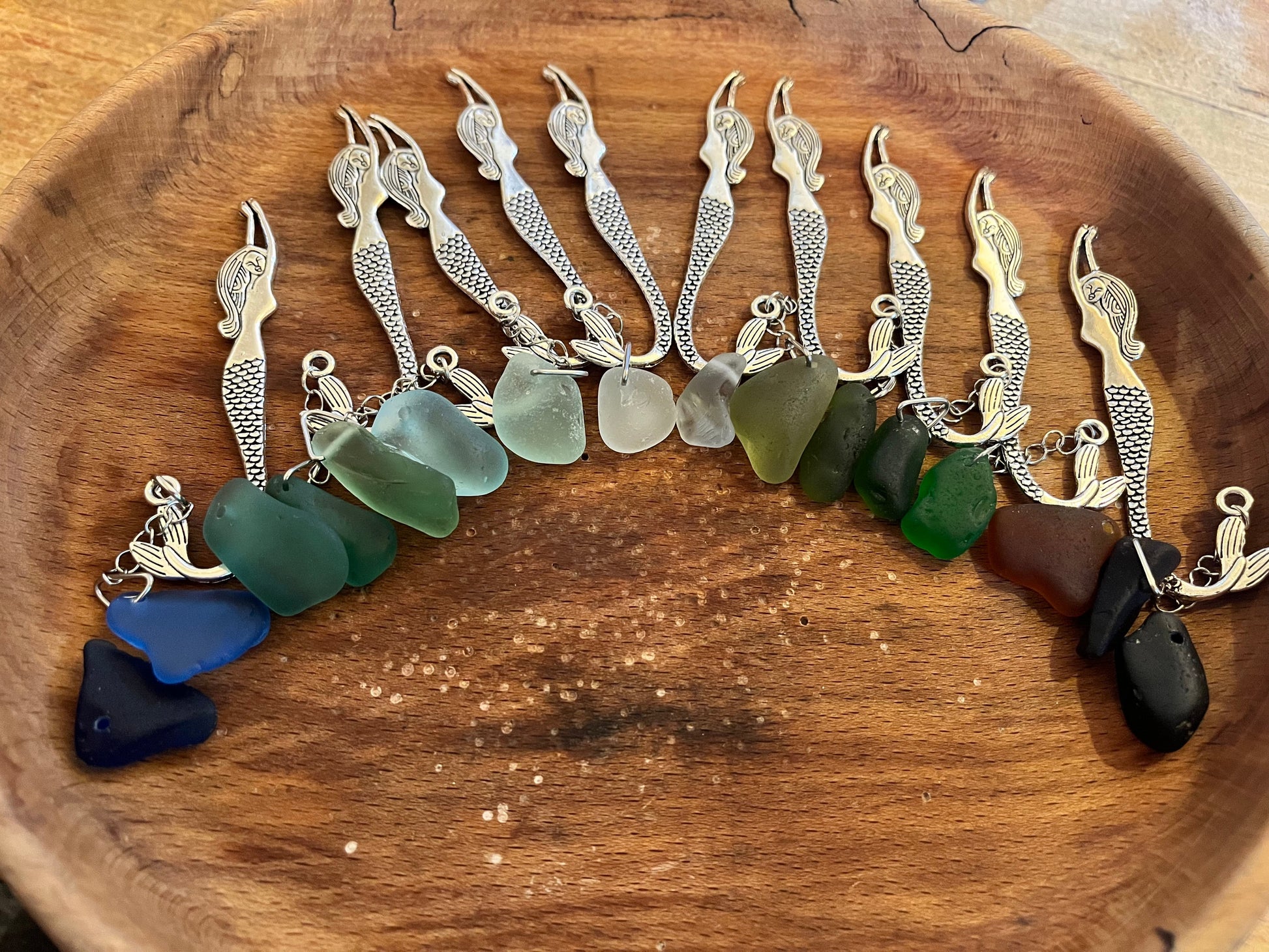 Seaglass Mermaid Tails Bookmark Silver