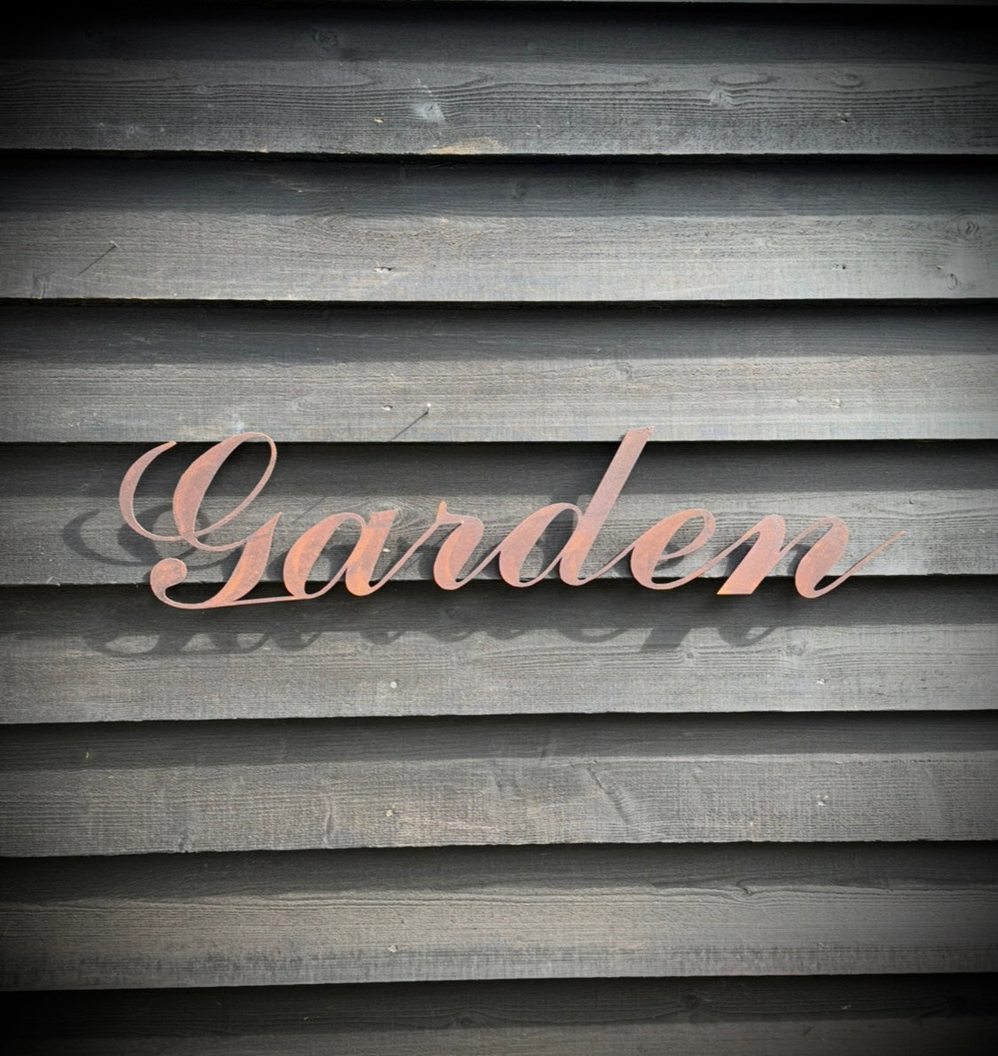 Rusty Metal Garden Sign Wall Feature