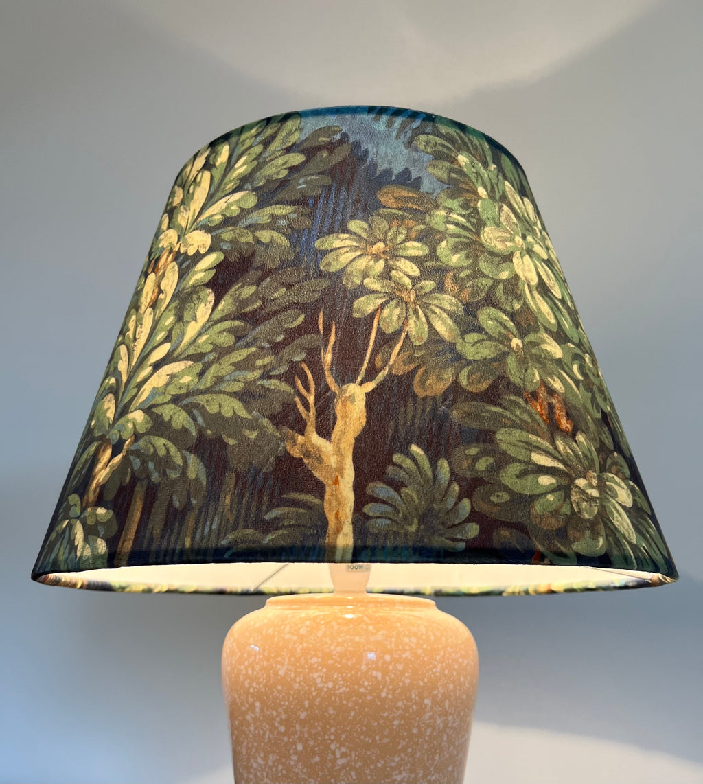 Forbidden forest velvet coolie lampshade/ ceiling light shade, empire lampshade