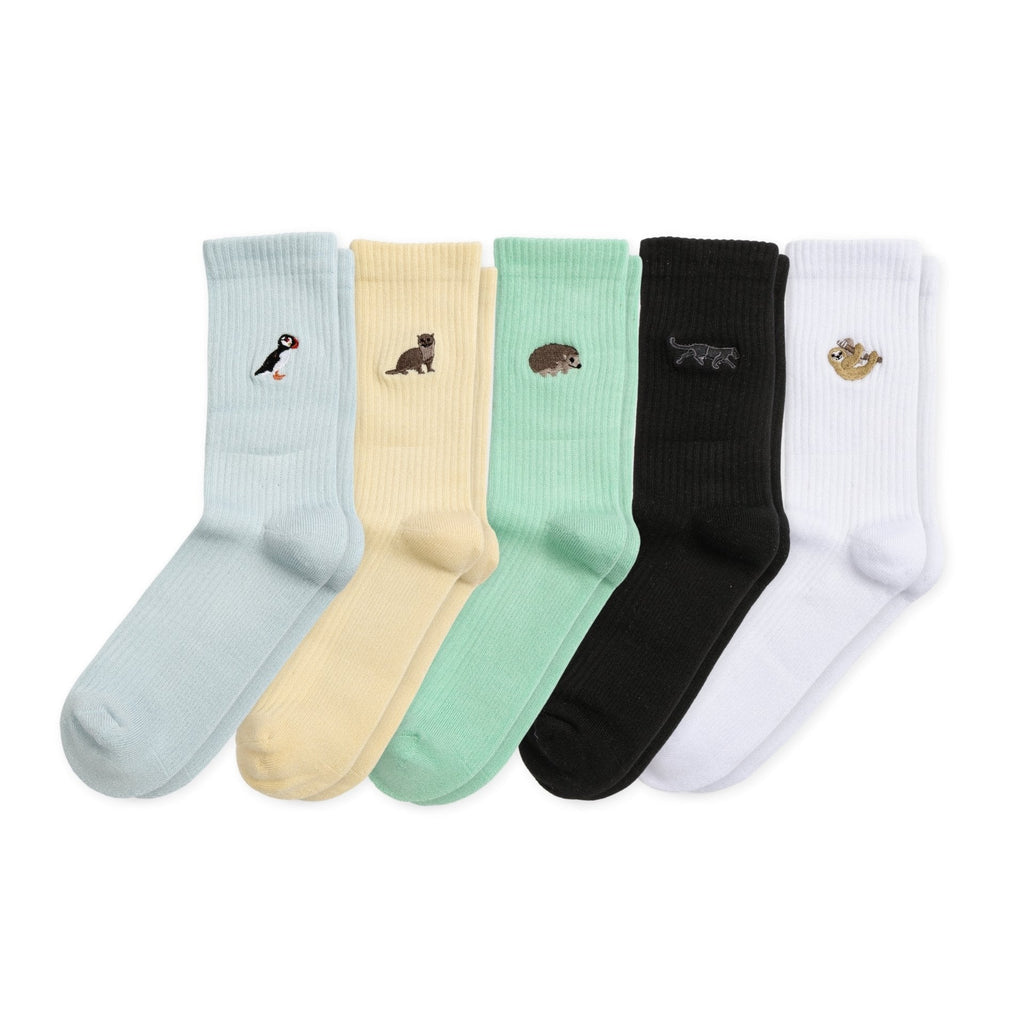 Full Ribbed Bamboo Sock Bundle 5 Pack