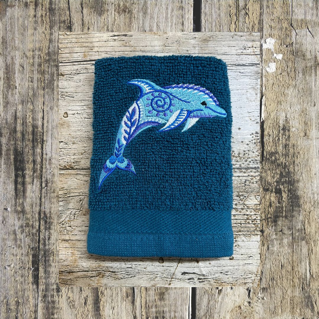 Funky Dolphin Face Cloth