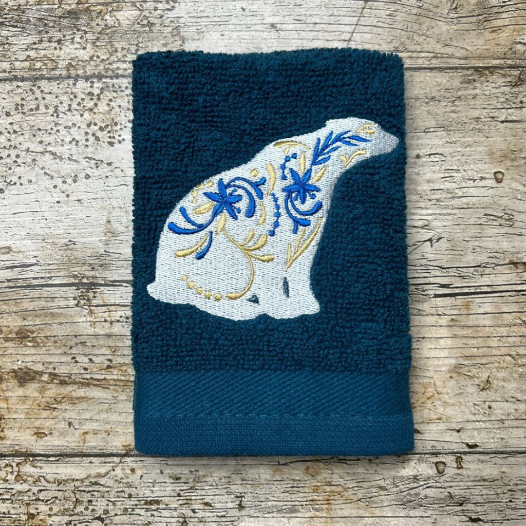 Funky Polar Bear Face Cloth