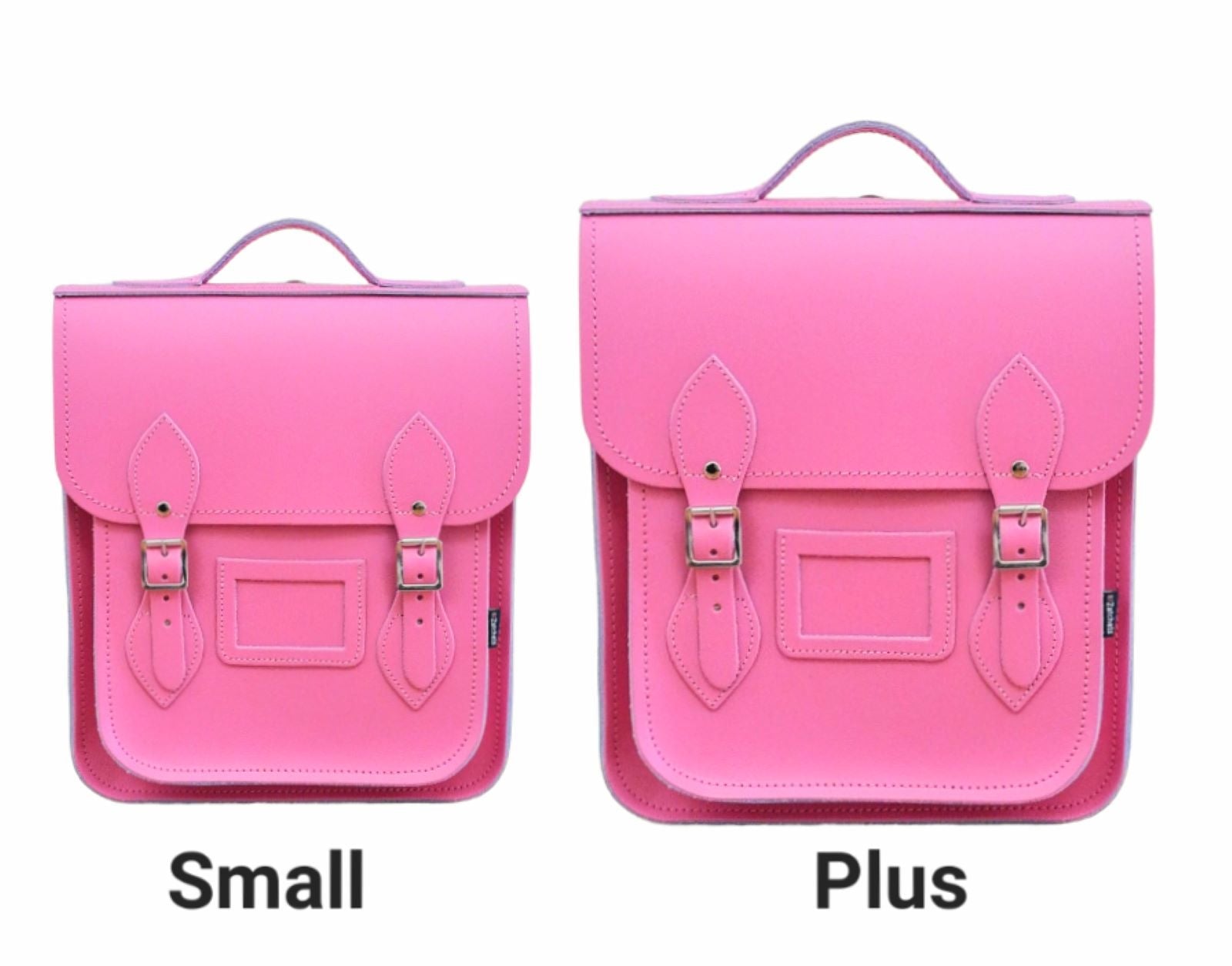 Handmade Leather City Backpack in Hot Fuchsia